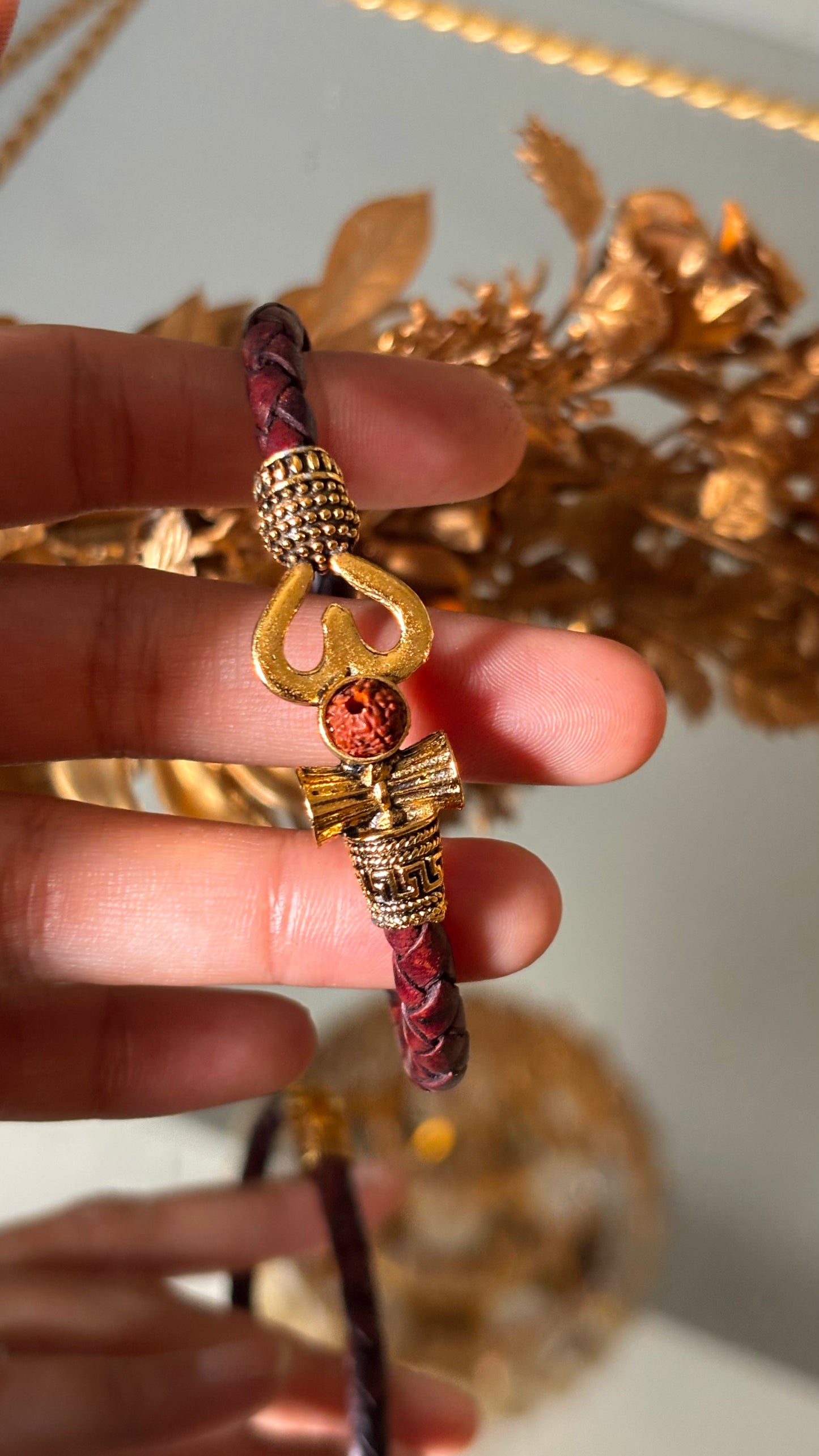 Lord Shiva inspired rudrakh rakhi bracelet ( shipping will be extra )