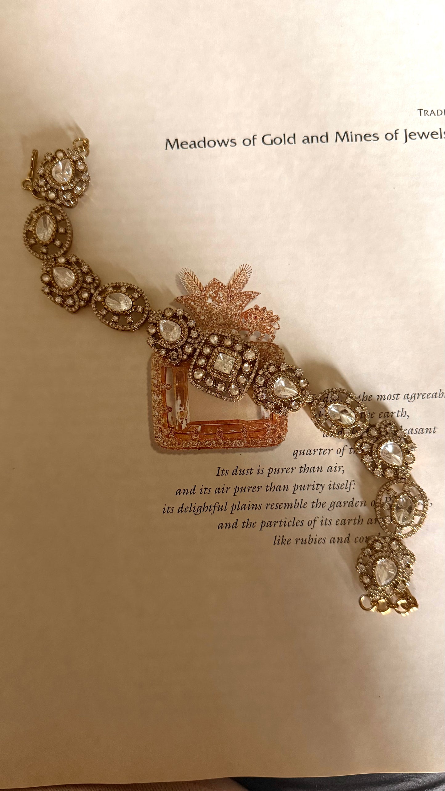 Moissanite polki sheesh patti