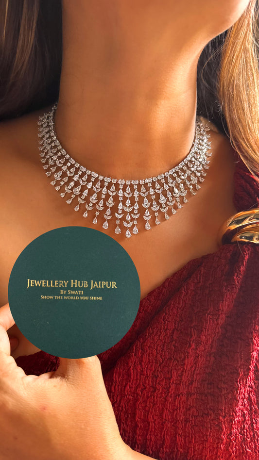 Radiance diamond collar set (silver)
