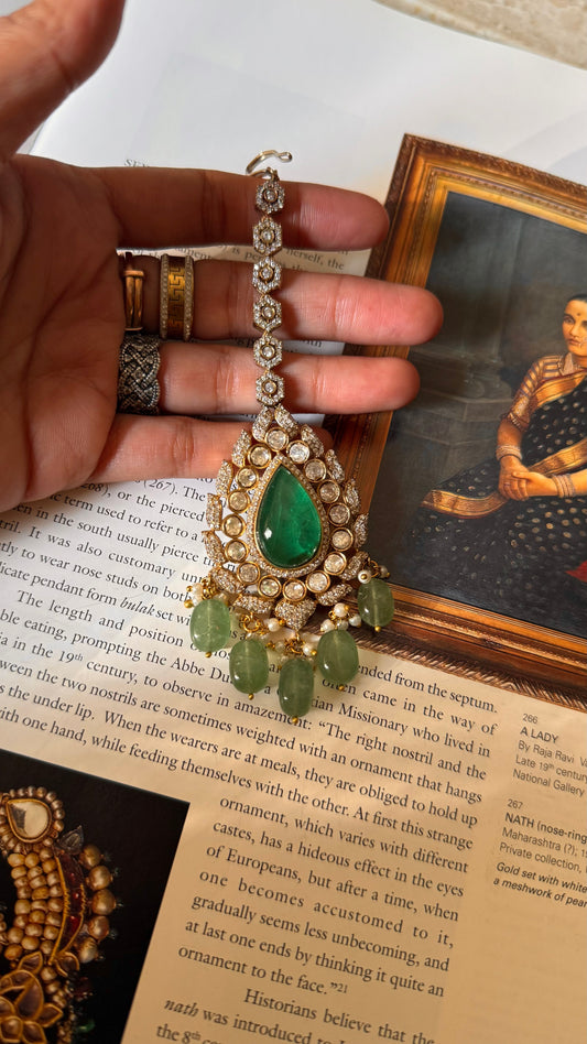 Maangtikka doublet tear drop maangtikka