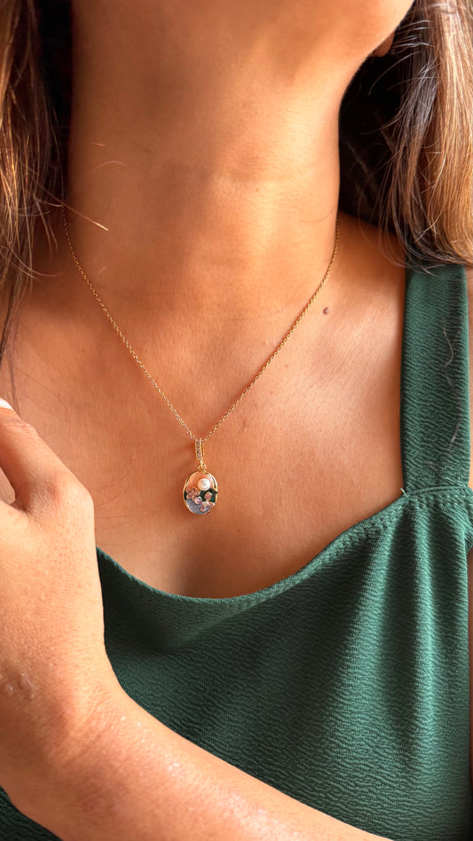 Delicate Miniature Bouquet Pendant