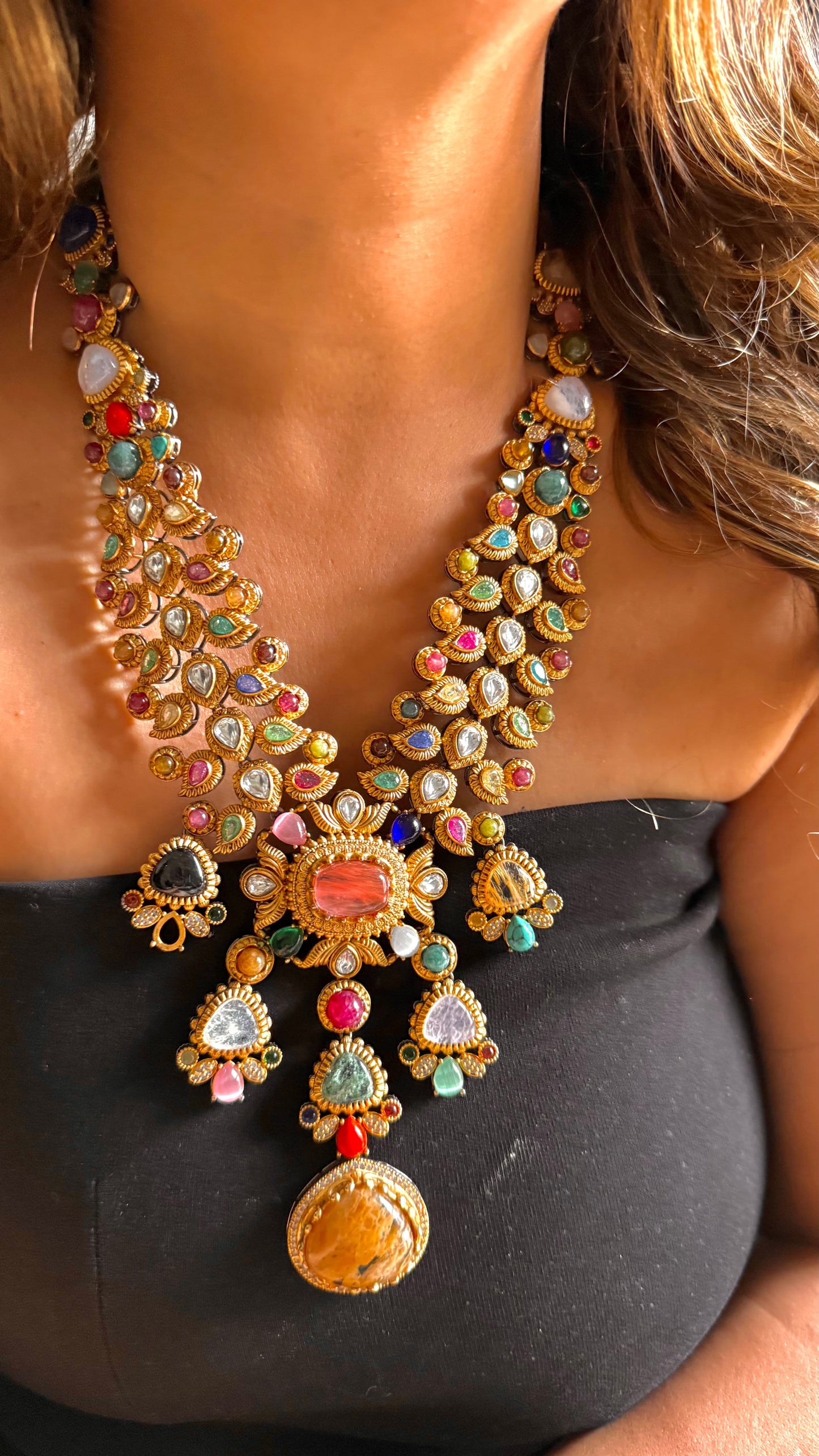Sabya inspired Designer cocktail Necklace