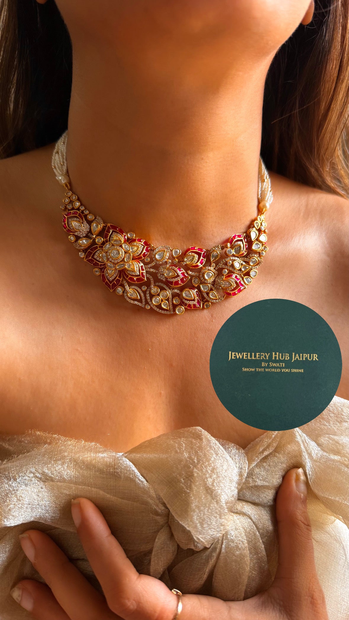 Heritage Ruby Sabyasachi inspired collar set