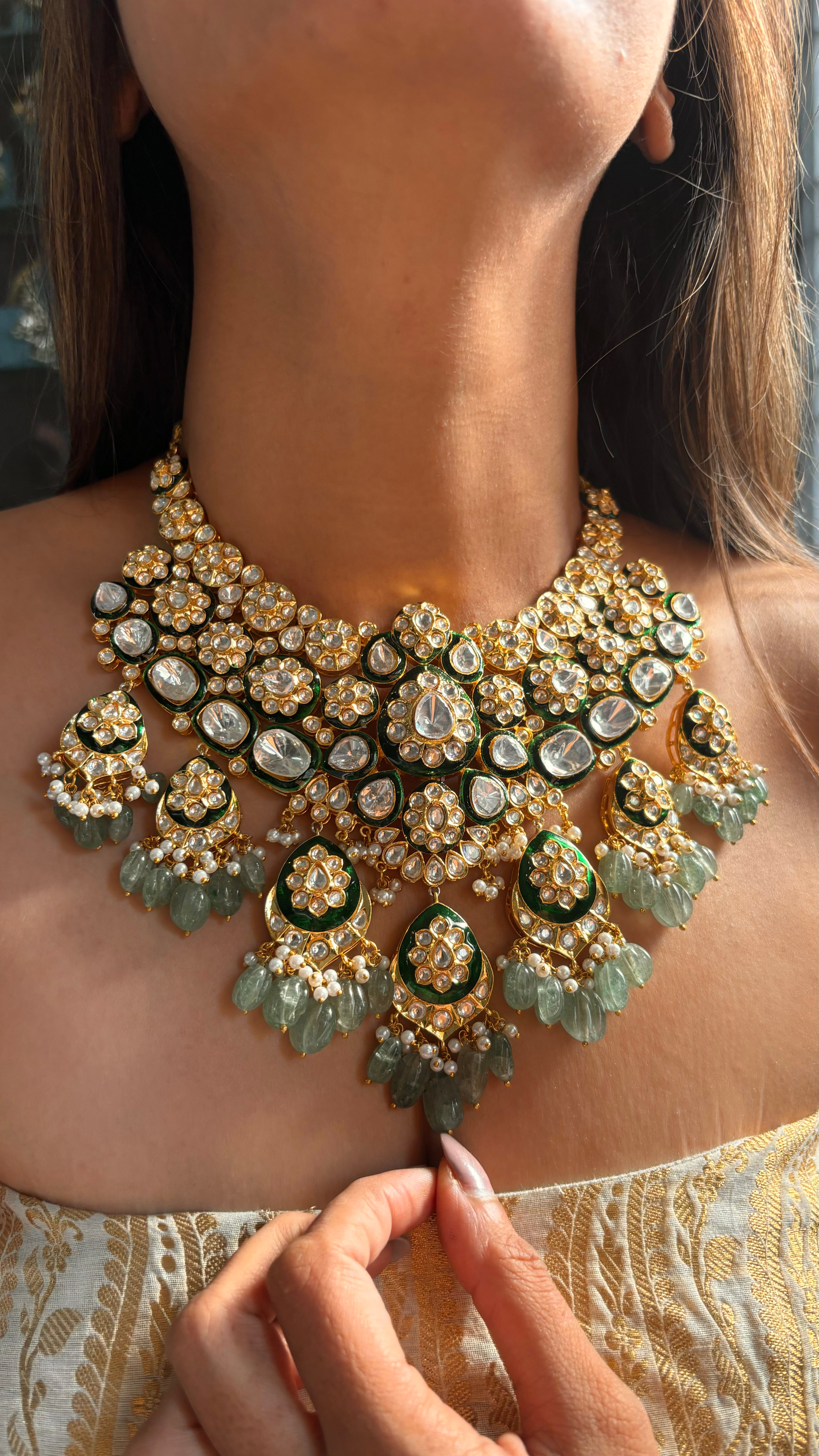 Meenakari heritage bridal asia necklace