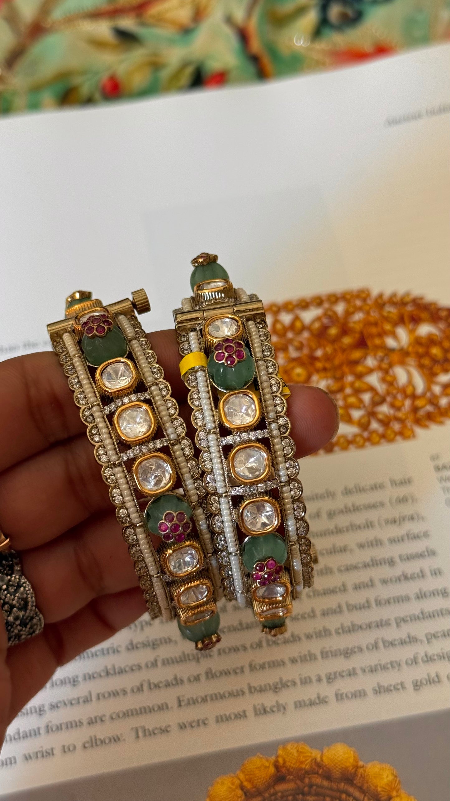 Mint inlay work Victorian bangles