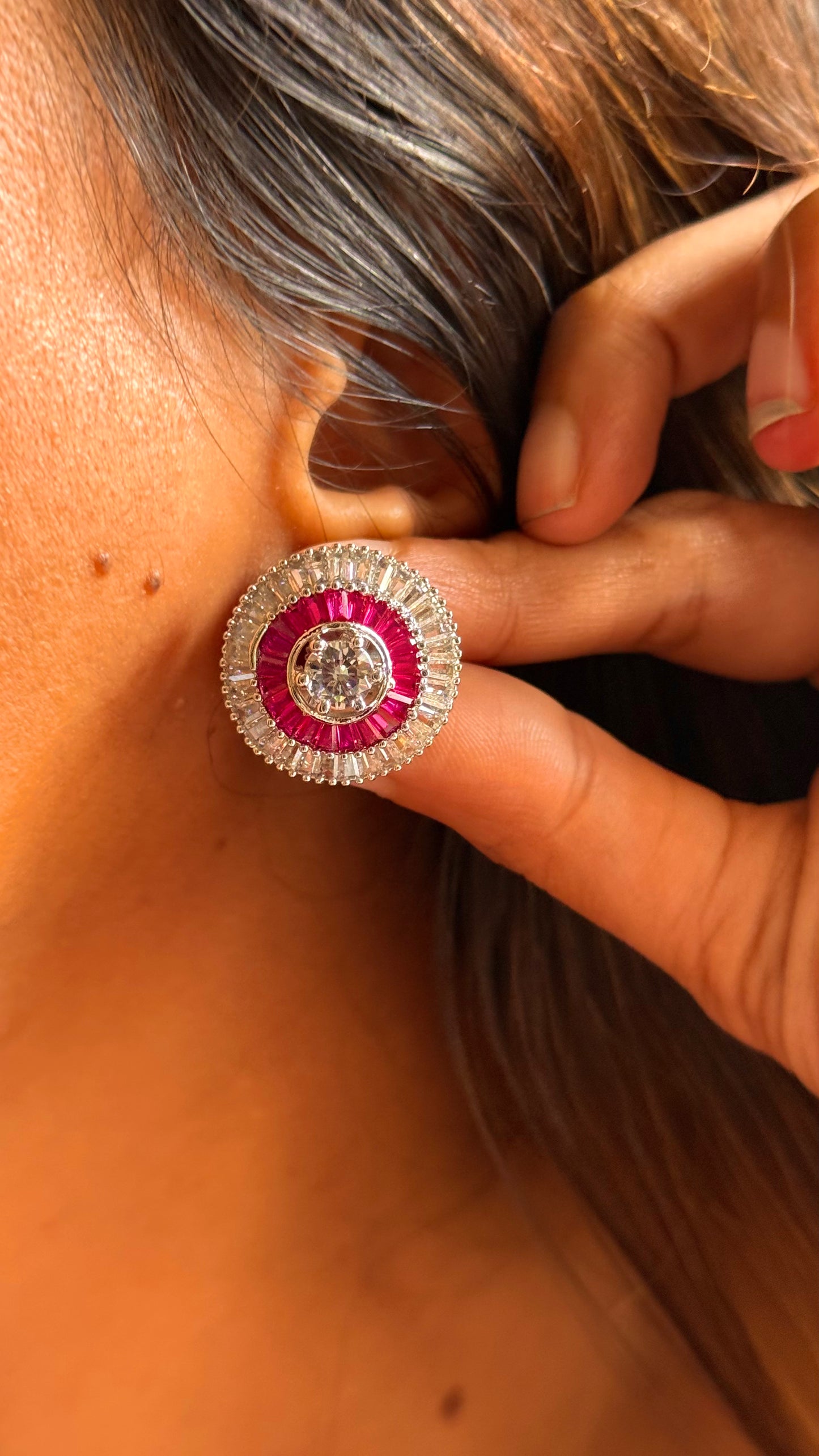 Rani pink diamond studs