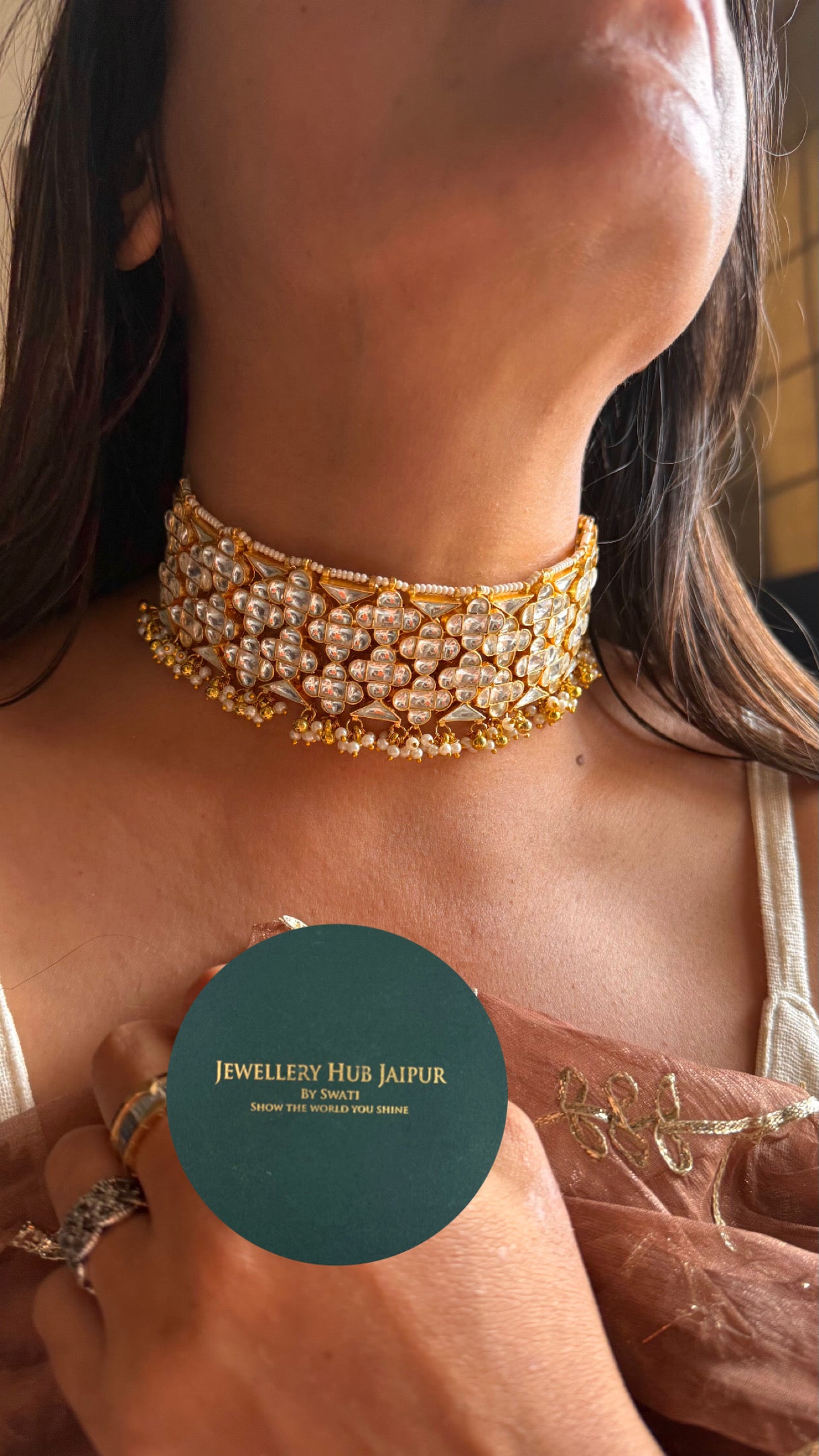 Paachi Kundan choker necklace
