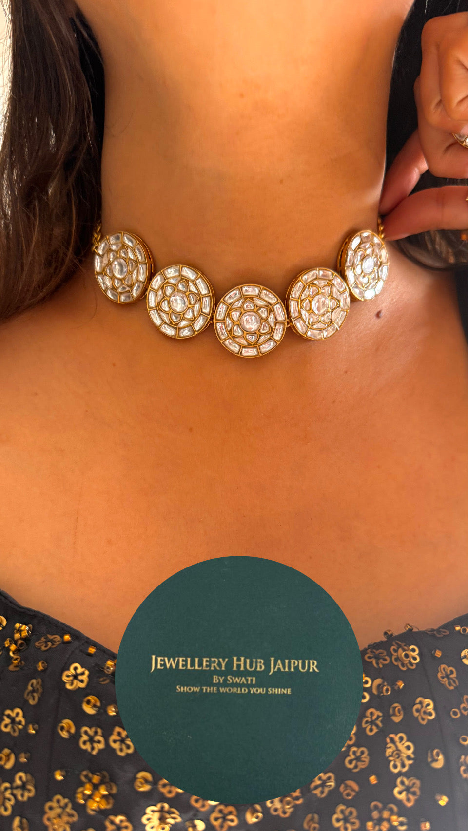 Paachi kundan heritage choker