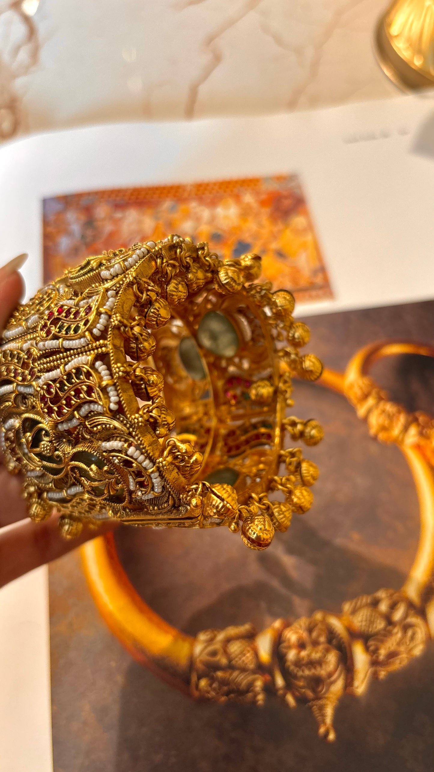 Emerald & Rani pink rajwada bangles