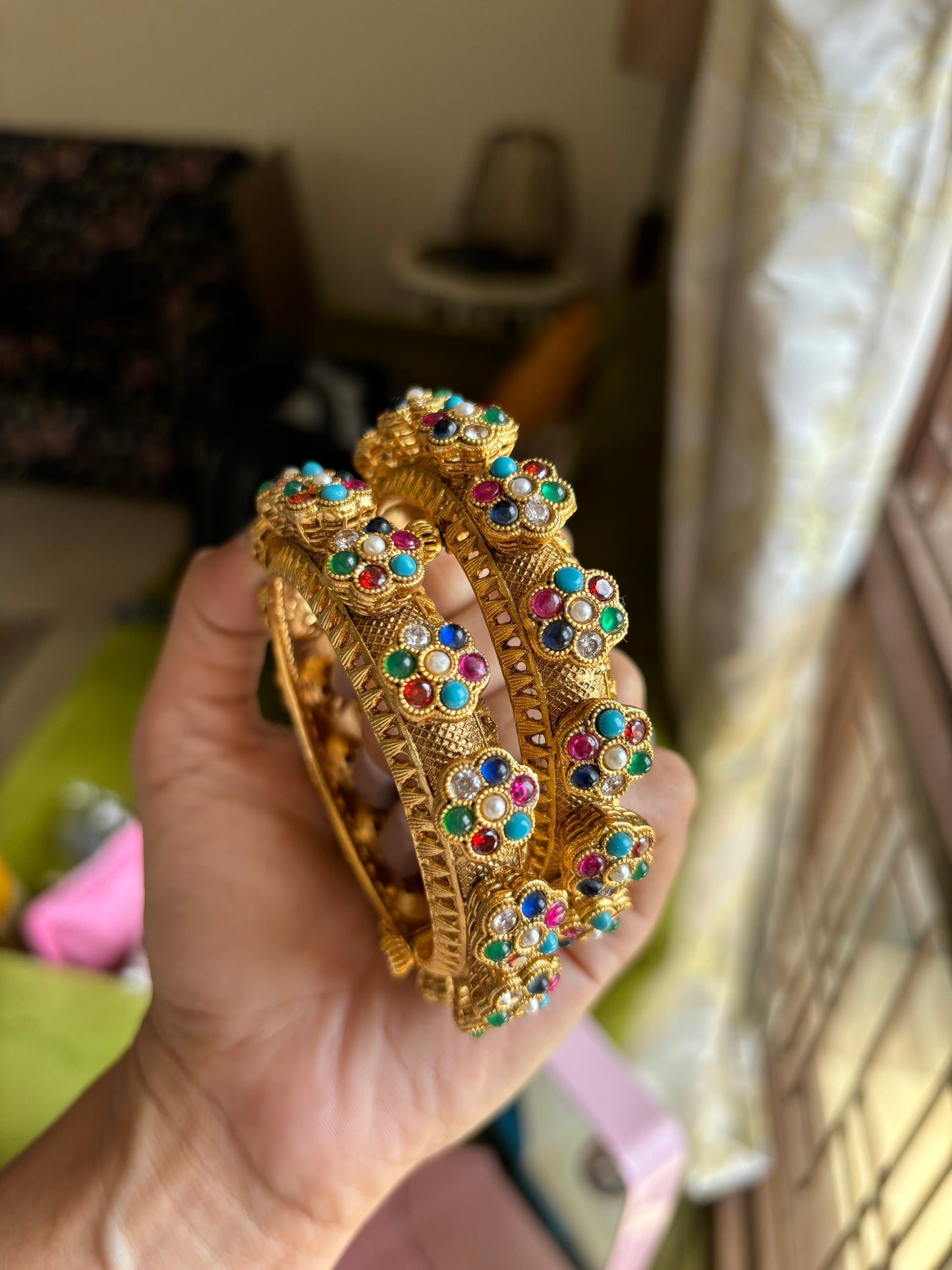 Navratna rajwada openable bangles