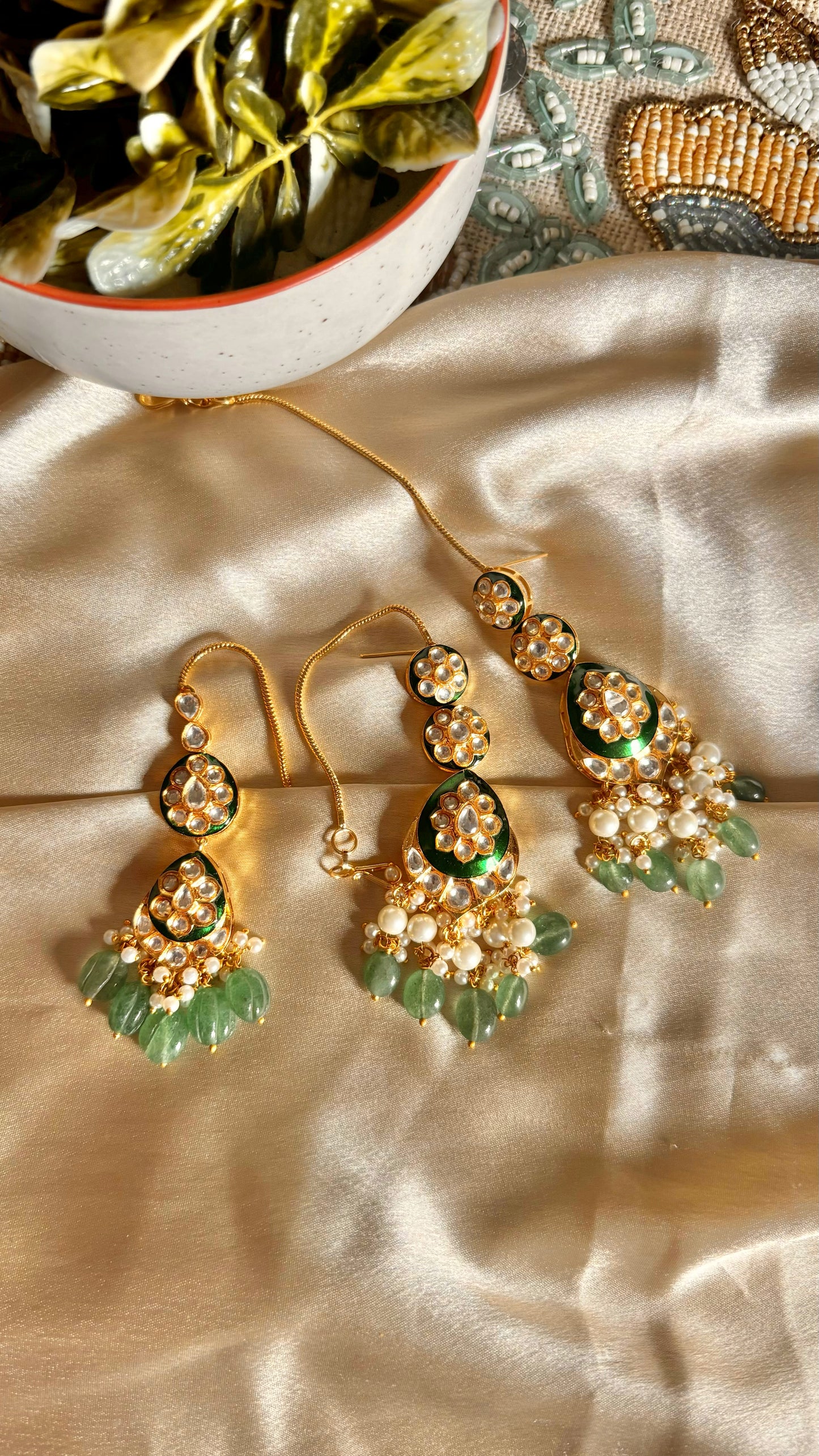 Maangtikka with earrings