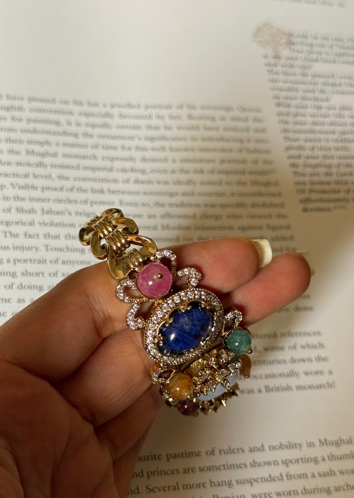 Sabyasachi inspired  natural stones sapphire bracelet