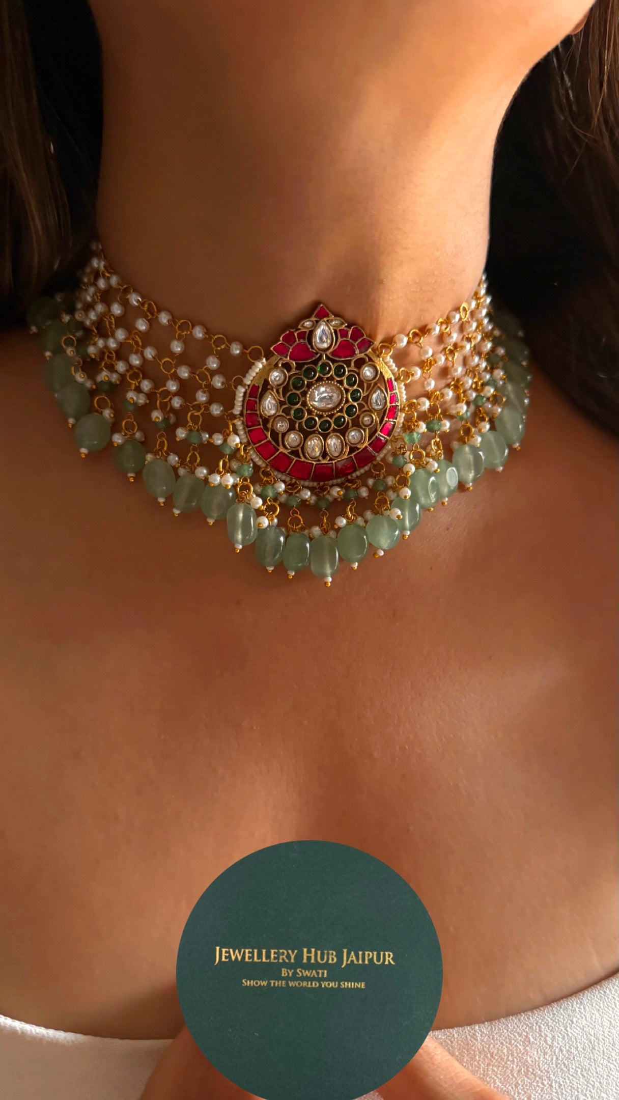 Veera paachi kundan statement choker Necklace