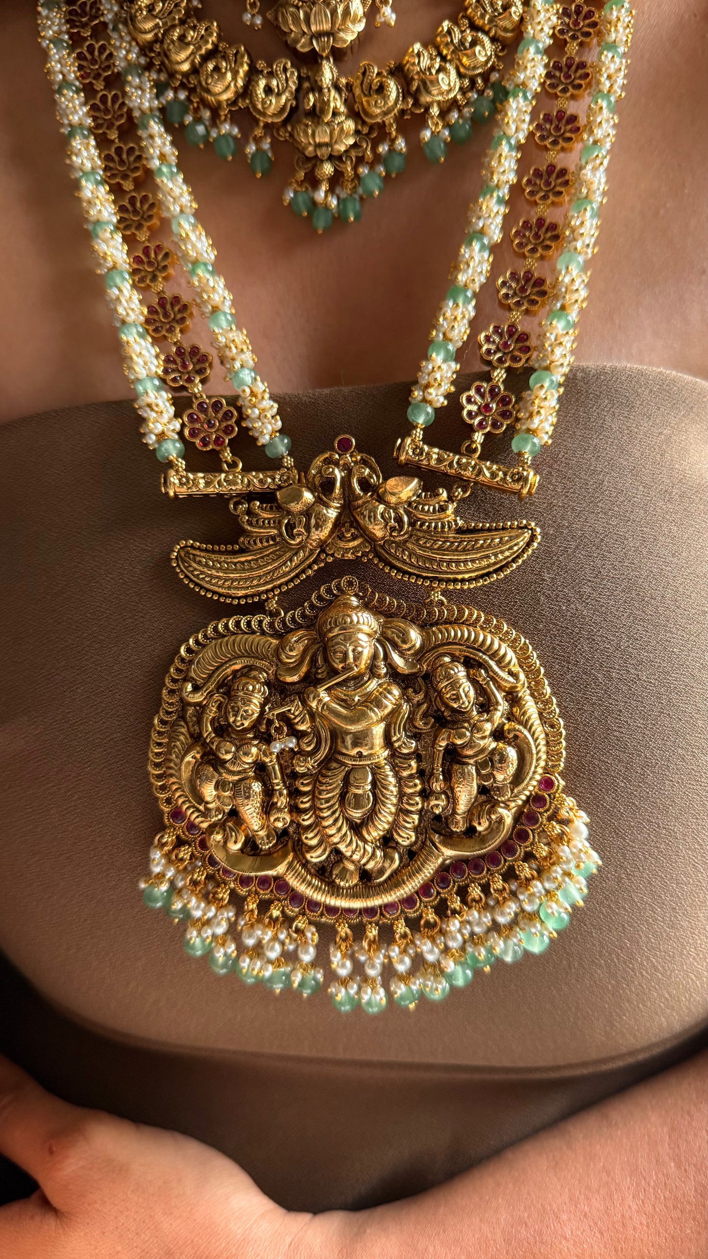Lord Krishna temple Necklace (long)