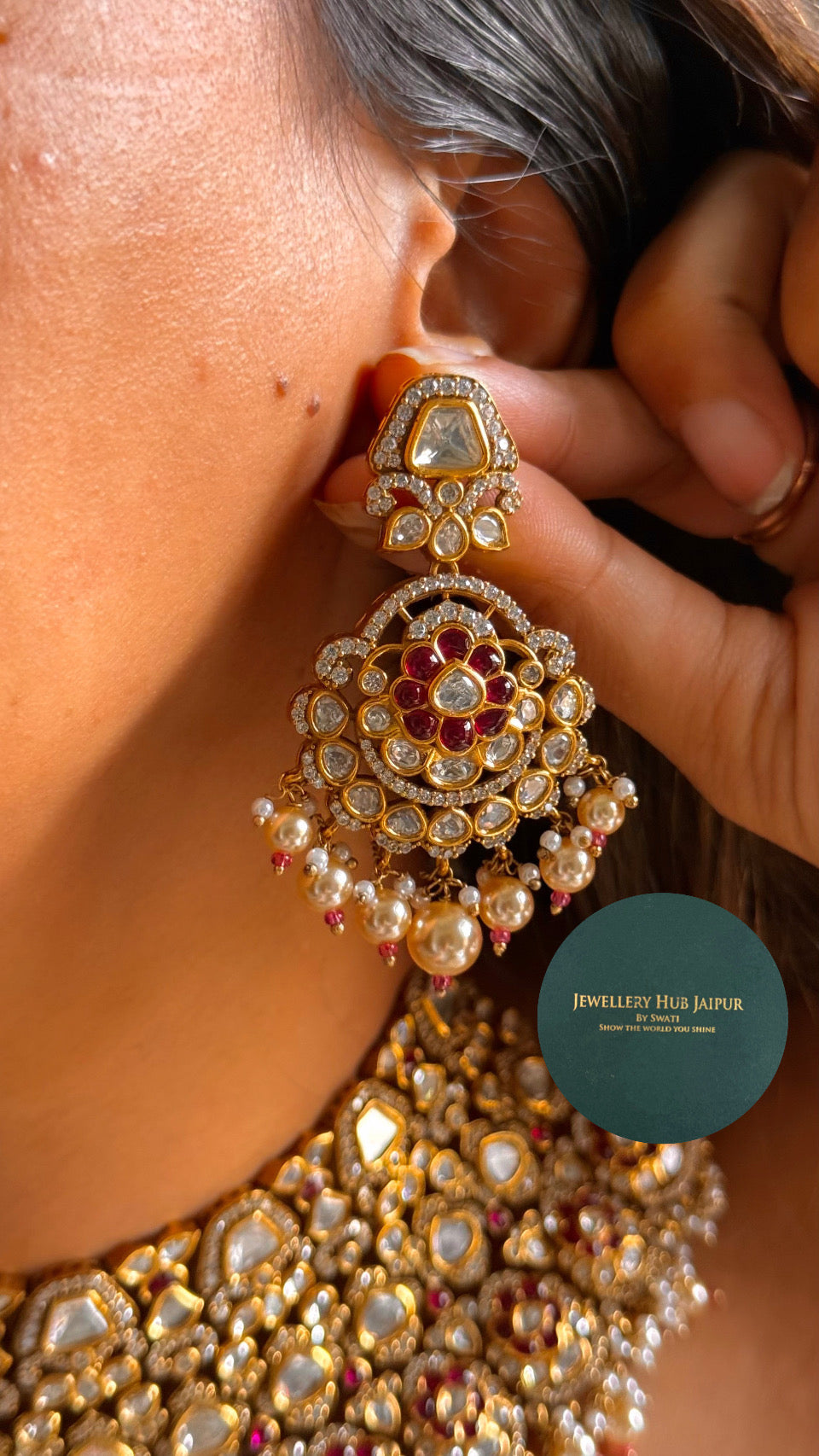 Heritage Ruby floral heritage bridal set