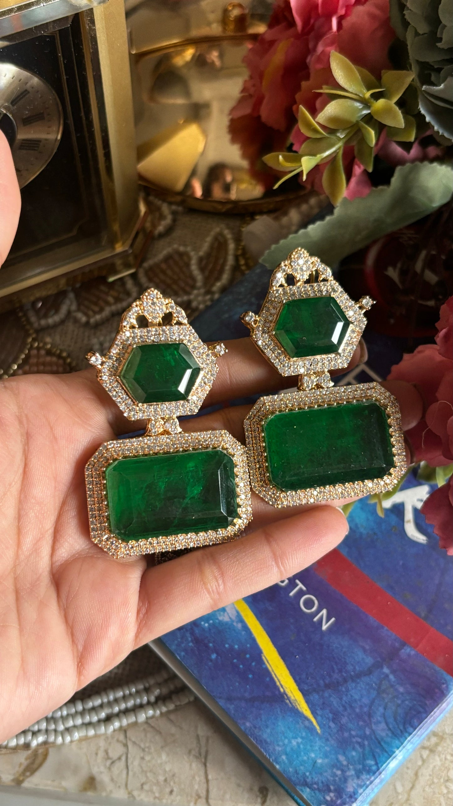 Emerald danglers