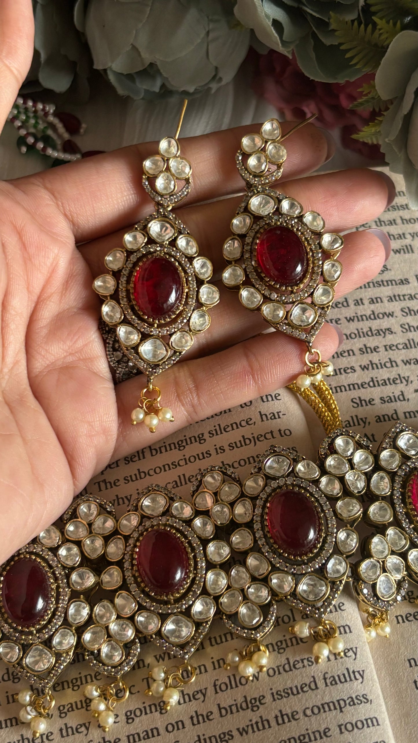 Ruby Moissanite choker