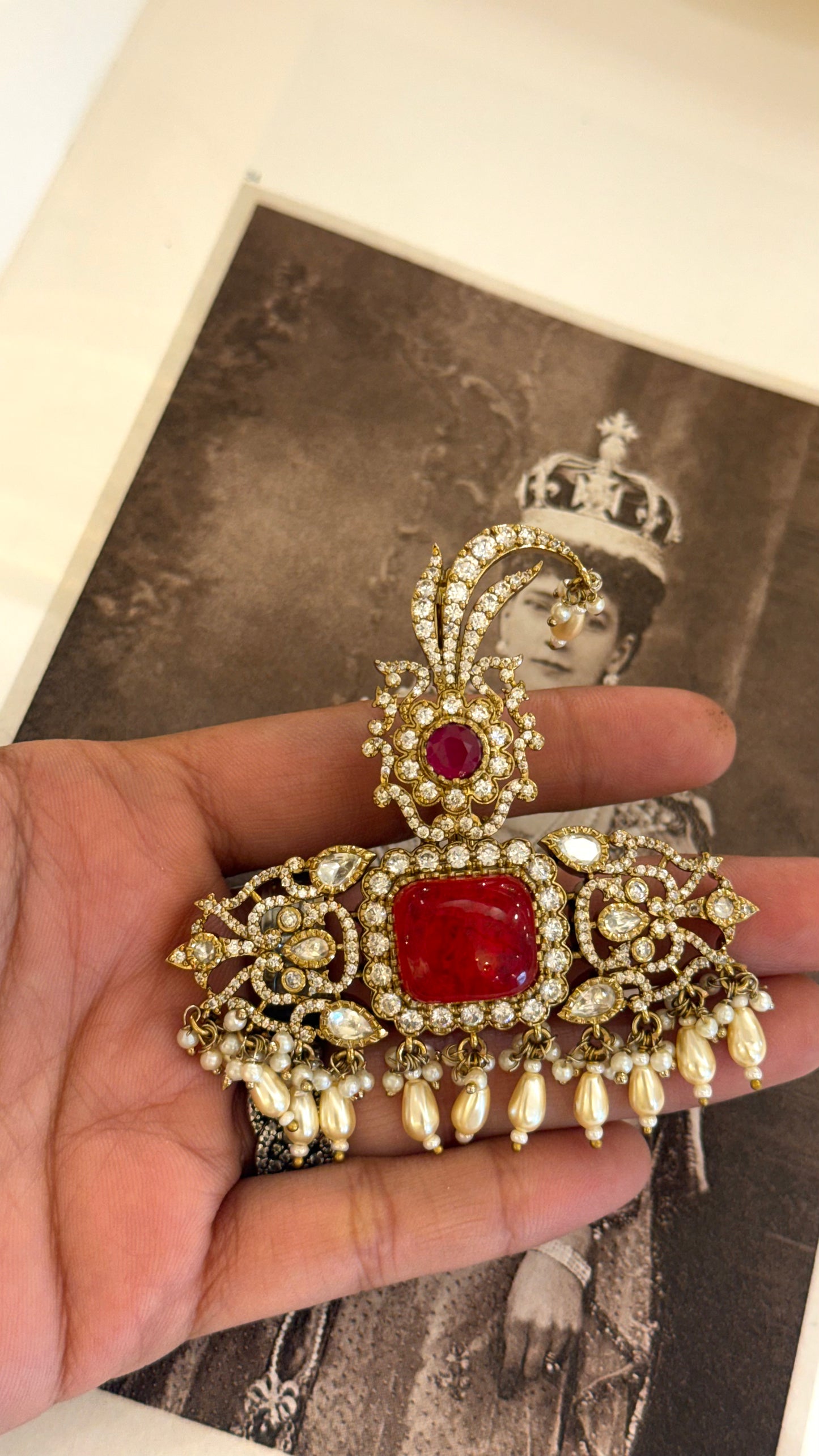 Rubh moissanite mahraja kalgi