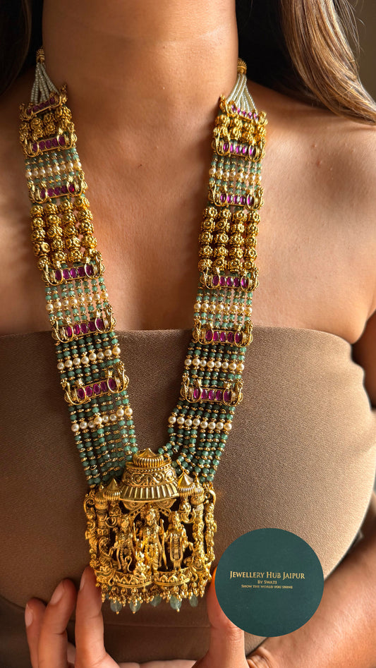 Ram Parivar royal temple necklace
