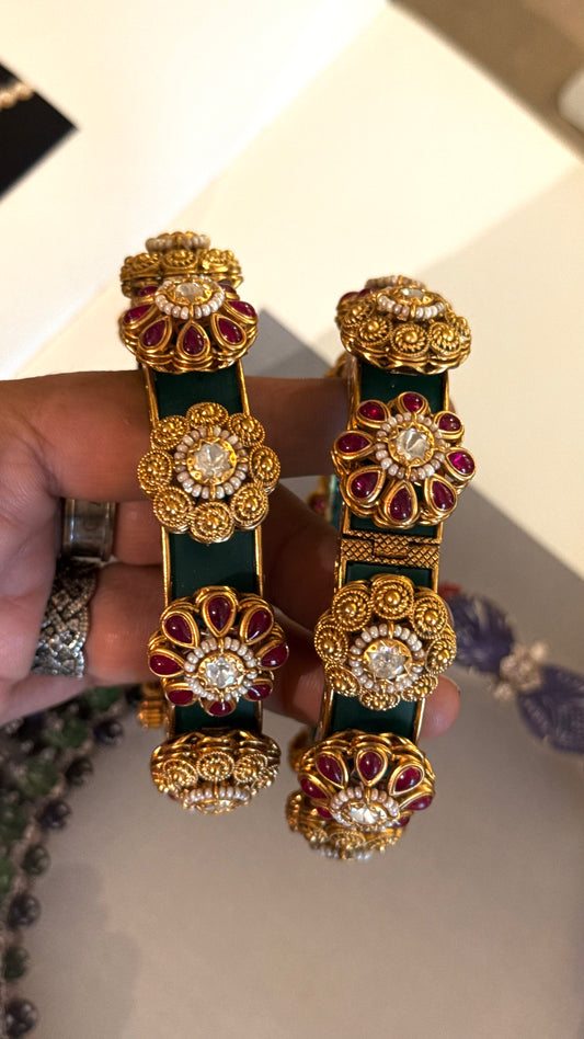 Emerald & Ruby Royal Heritage bangles