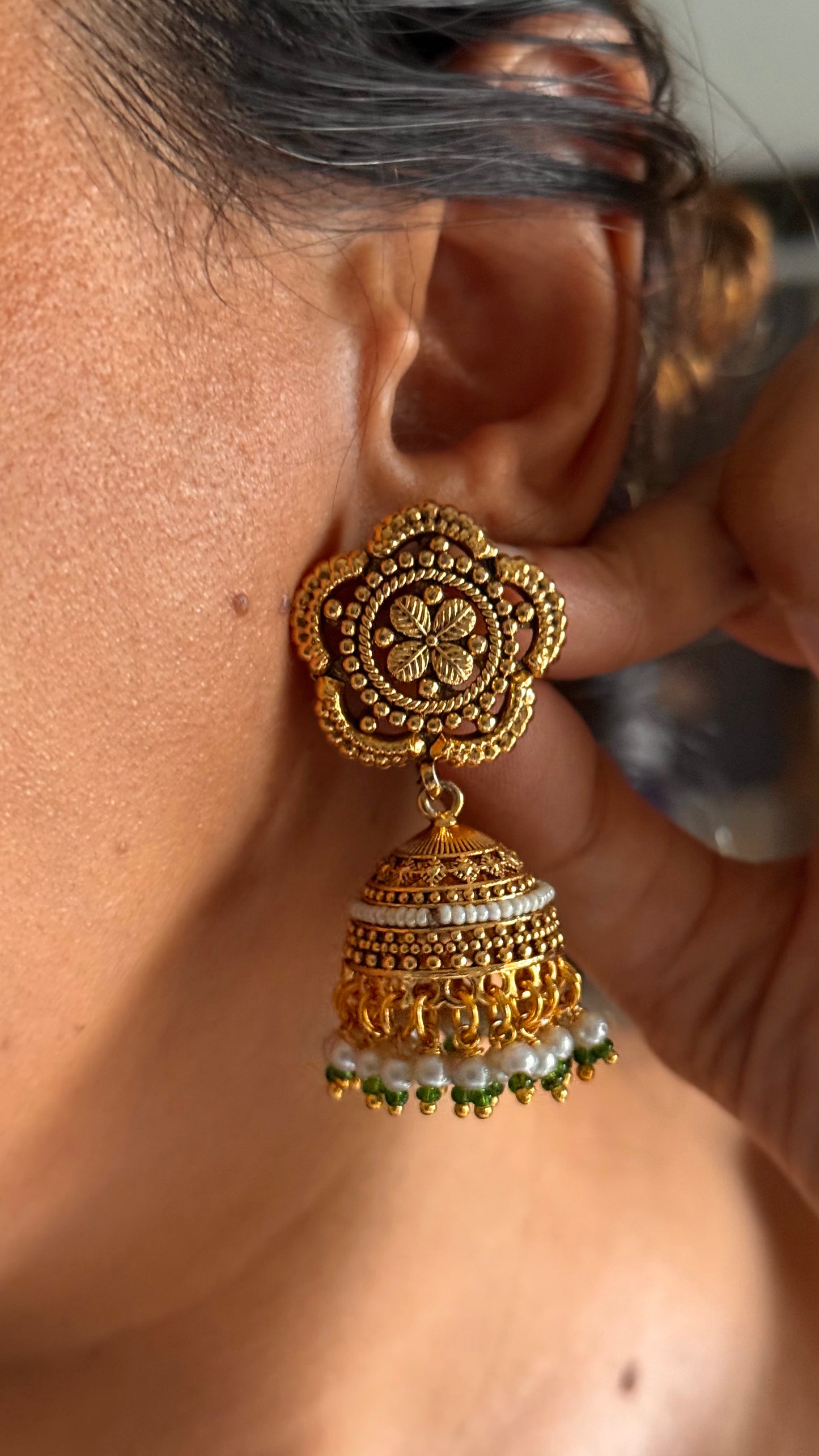Gold designer heritage nakashi Rajasthani aad Necklace