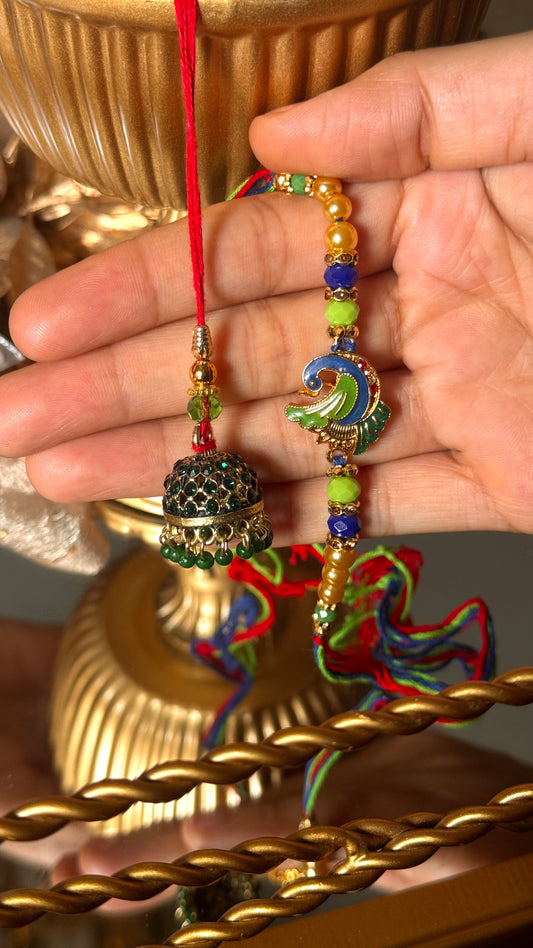 Bhaiya bhabi lumba rakhi combo (shipping will be extra )