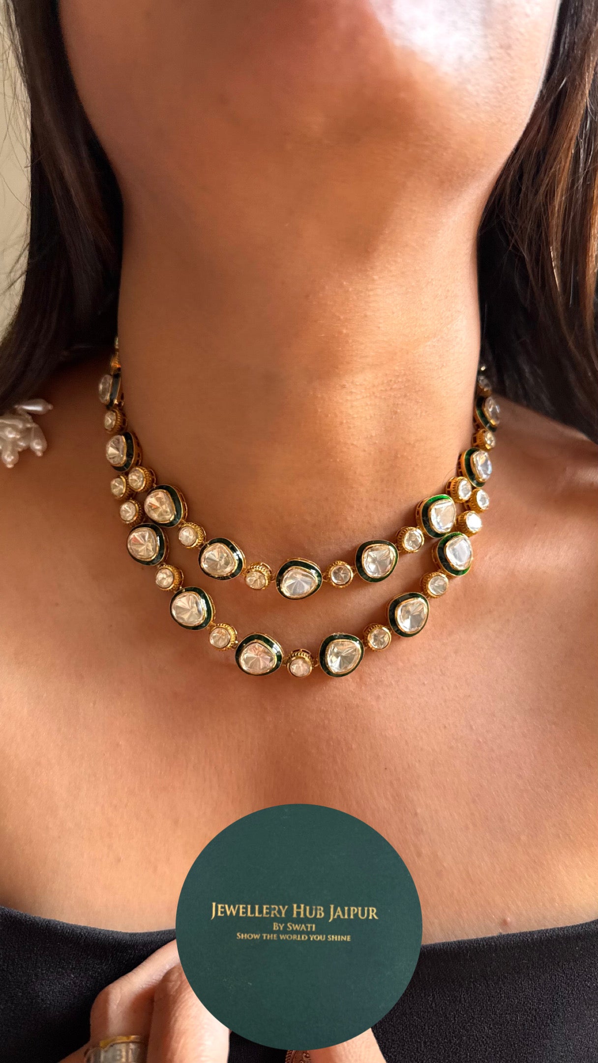 Meenakari duall line Necklace