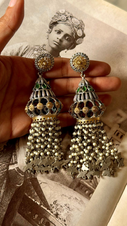 Ghoomar latkan tribal earrings