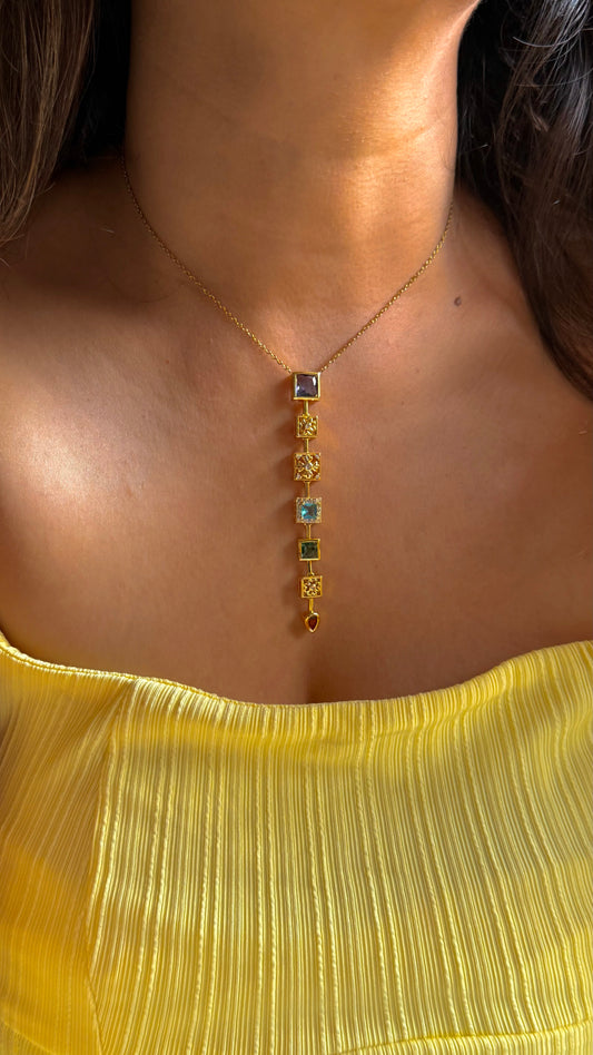 Multicoloured designed minimal pendant