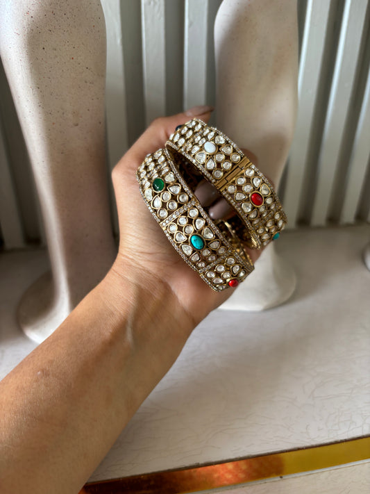 Navratna Moissanite bangles