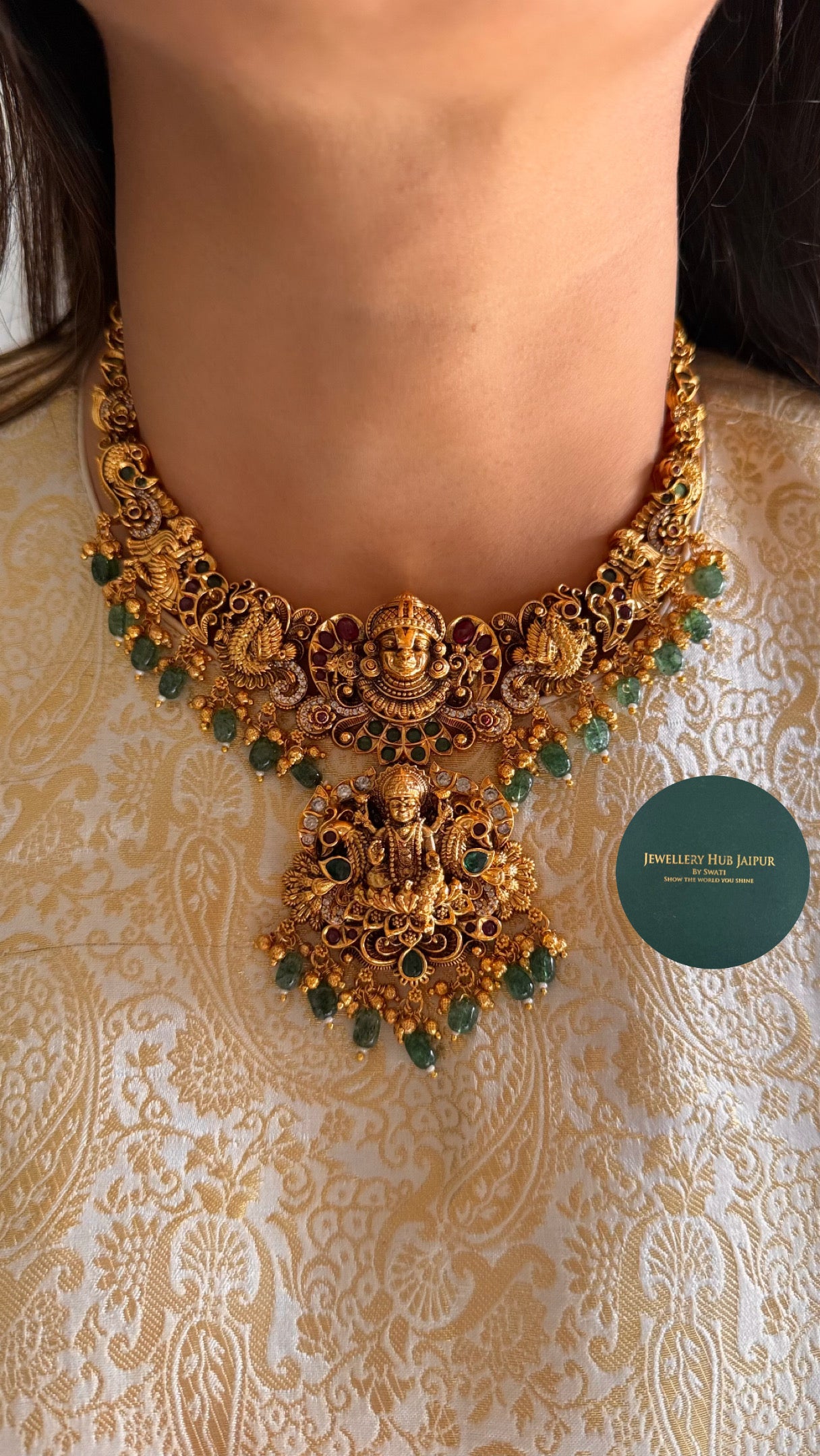 Dual Laxmi temple jewellery