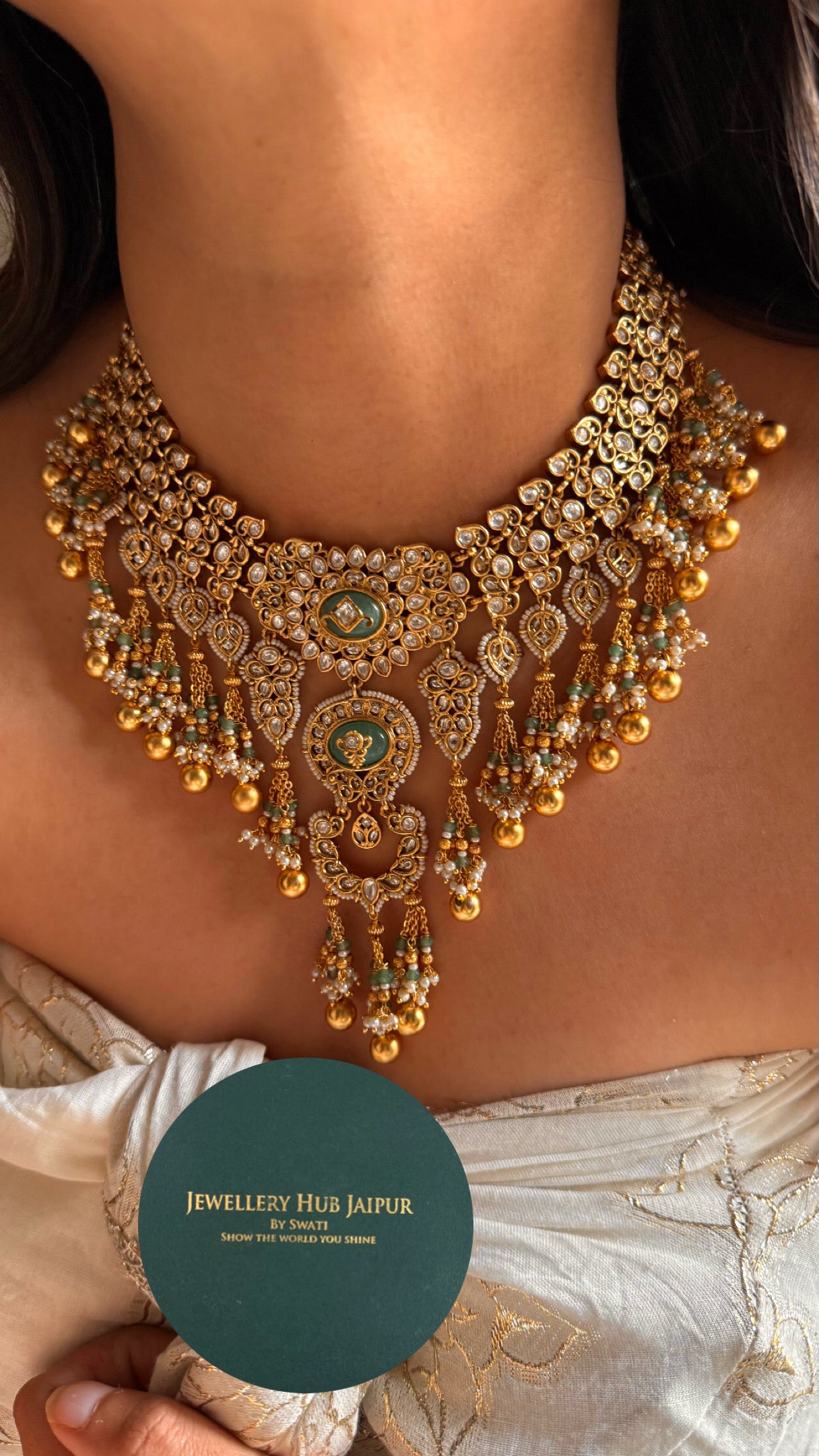 Mint heritage rajwada bridal necklace