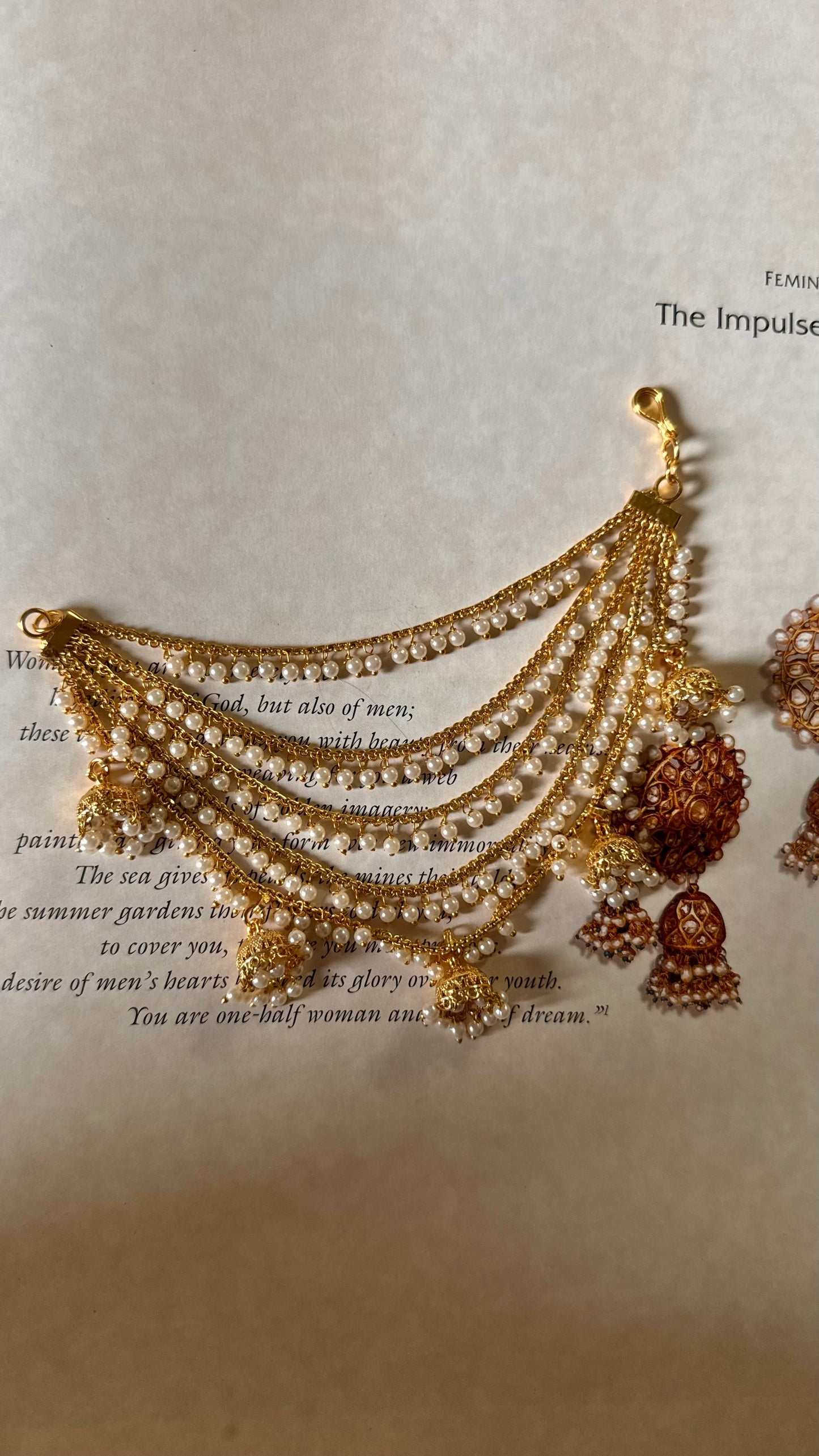 5 layer jhumka style earchain