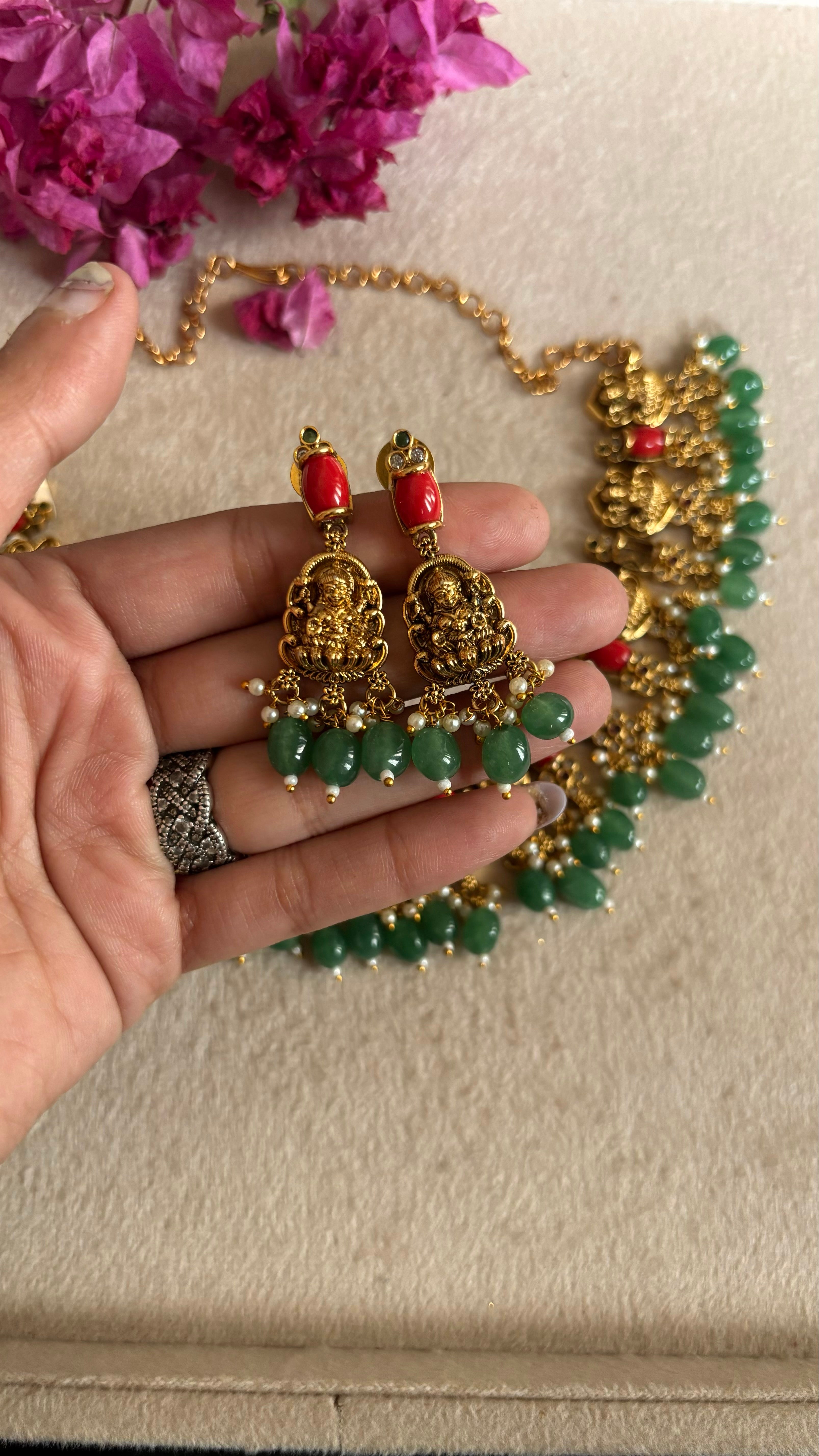 Temple jewellery with earrings