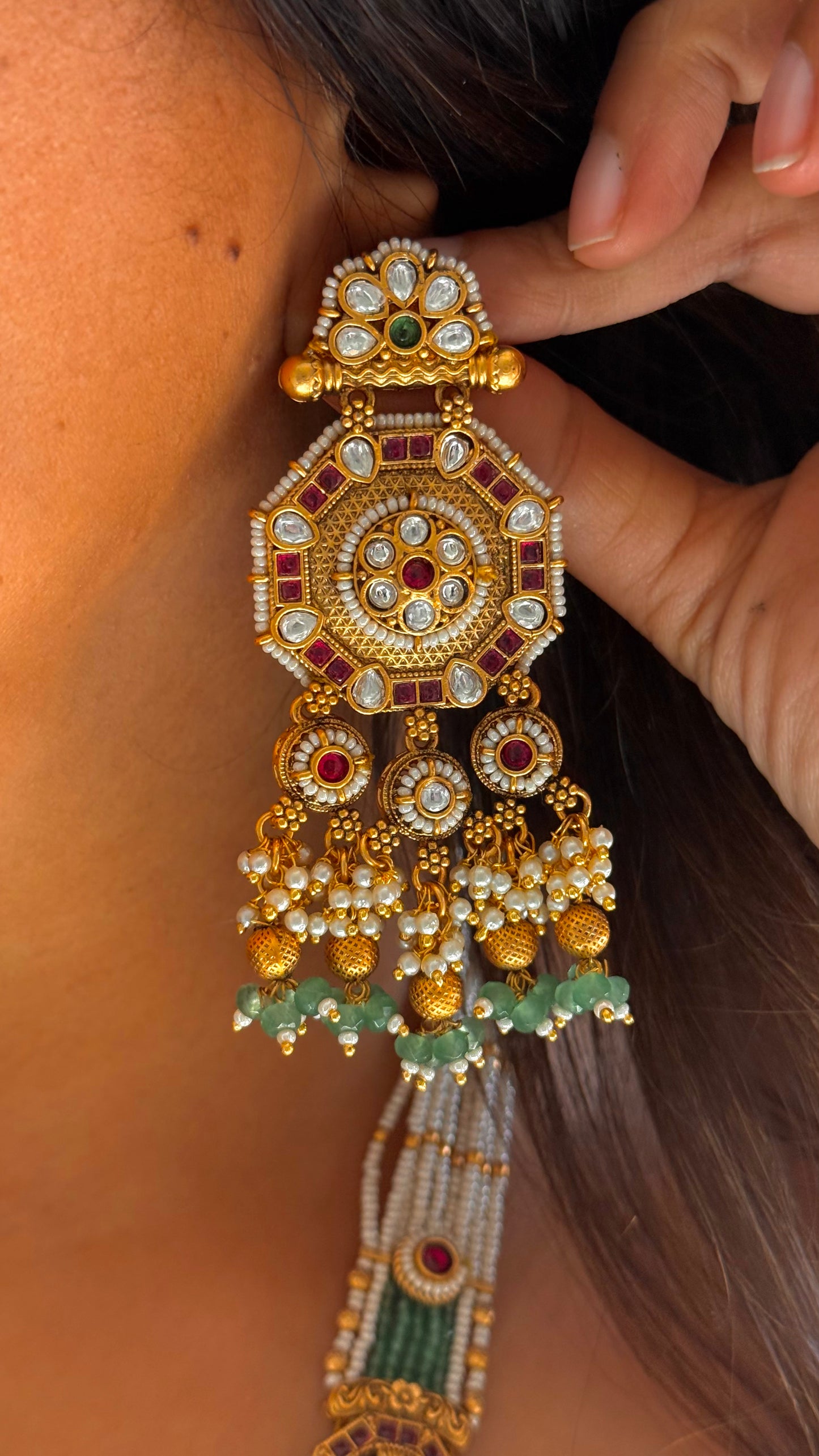 Royal long heritage rajwada necklace