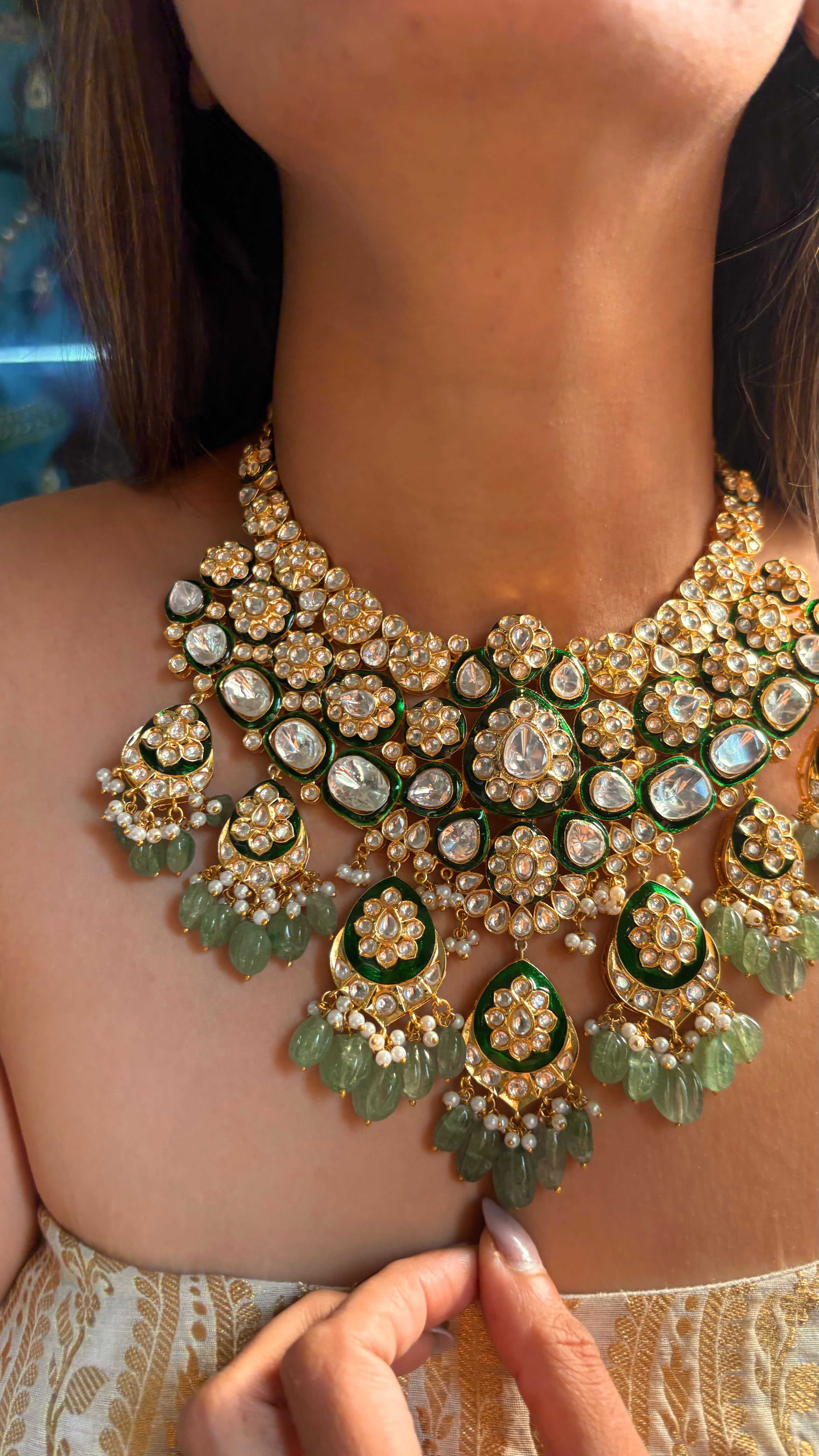 Meenakari heritage bridal asia necklace