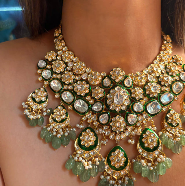 Meenakari heritage bridal asia necklace