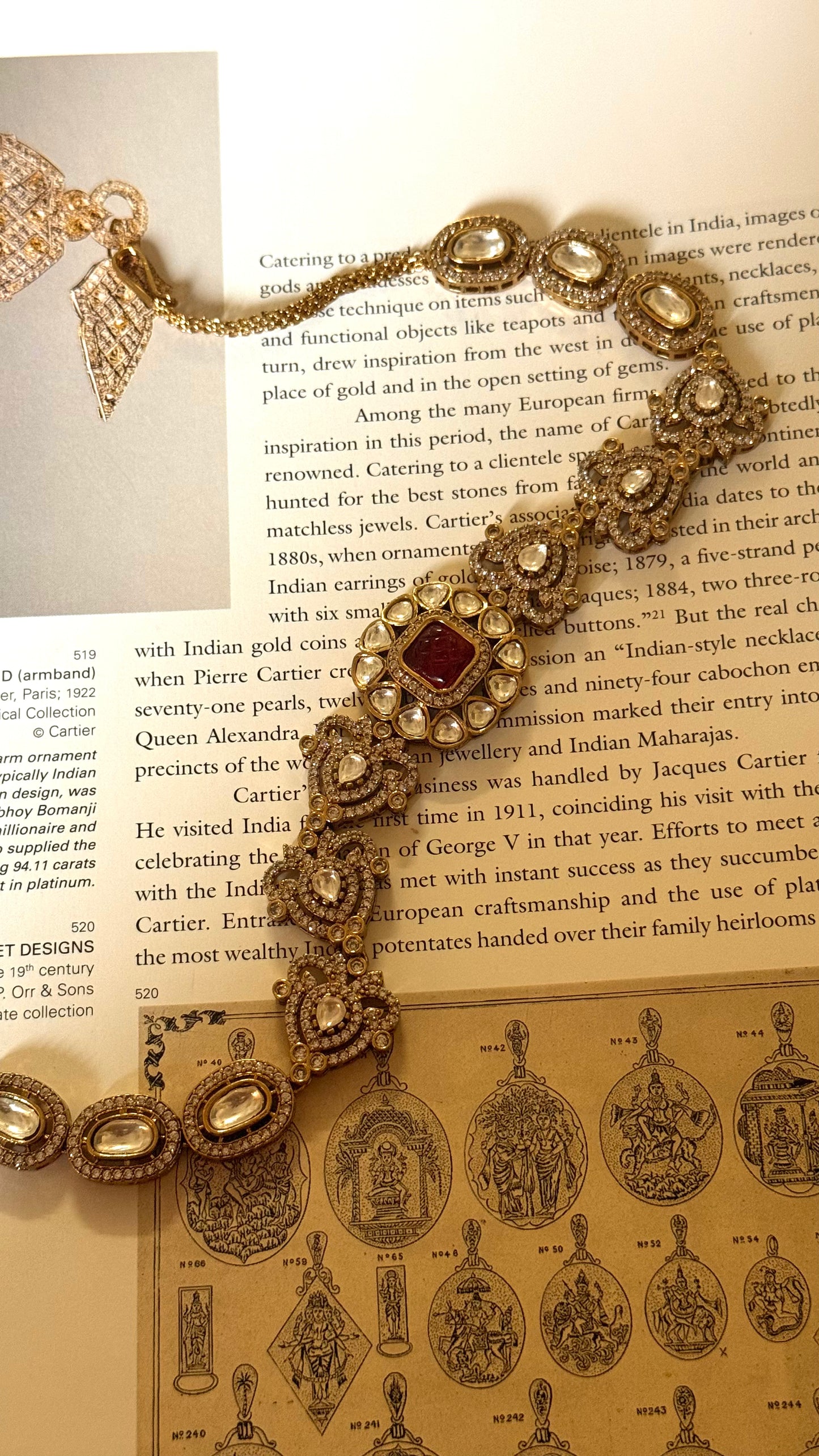 Ruby moissanite polki sheeshpatti