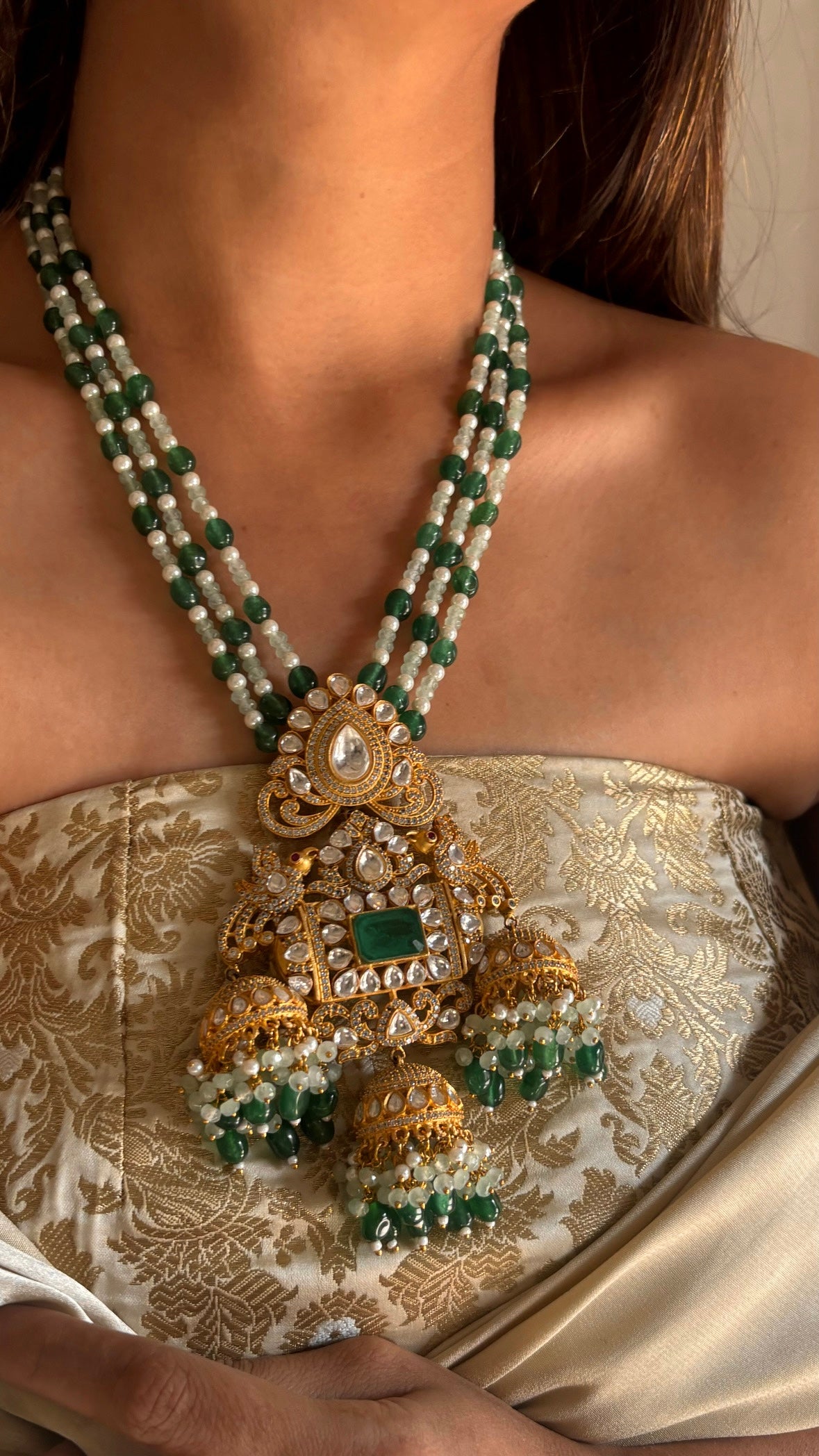 Heritage emerald Jhumpa rani haar