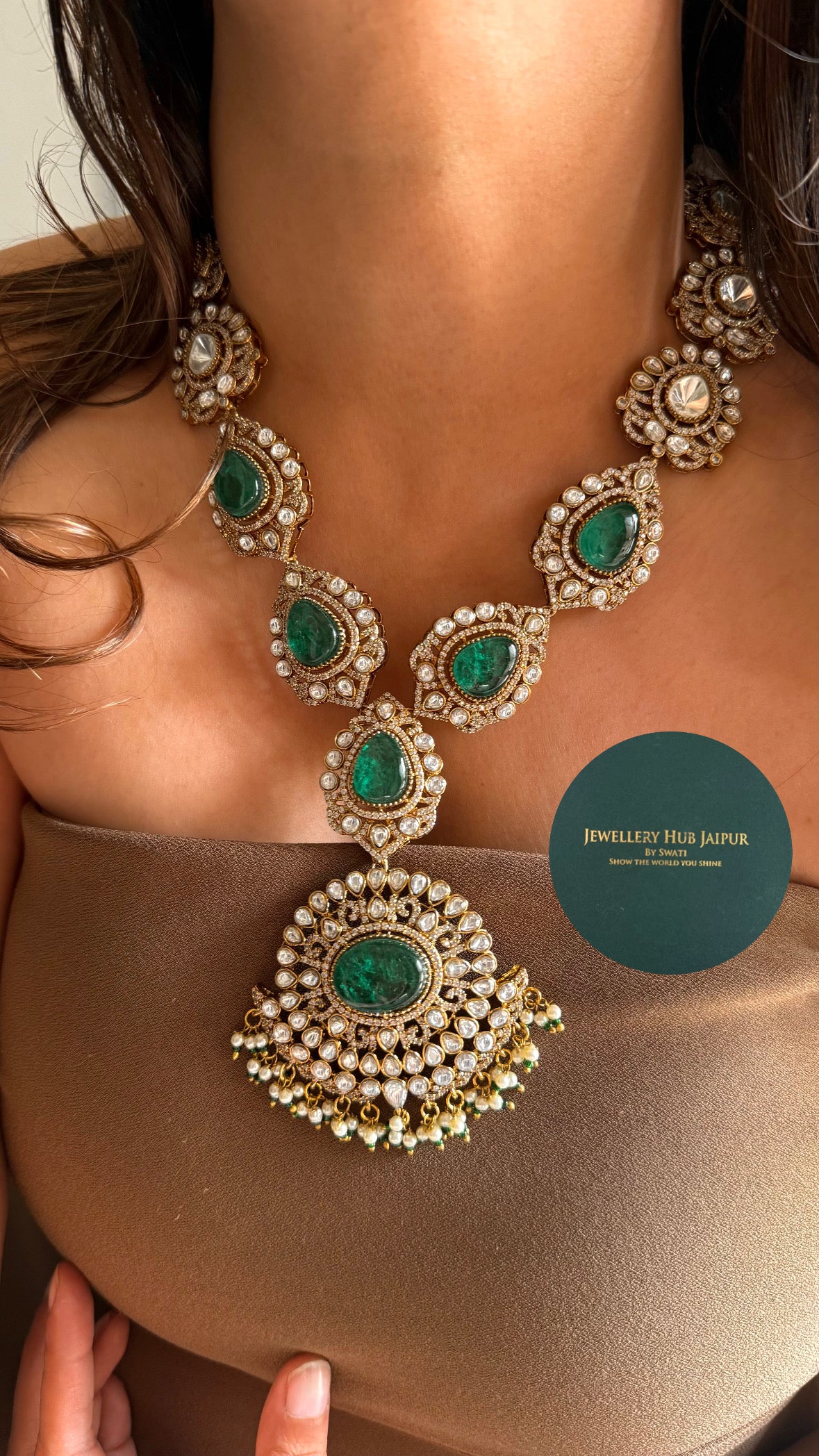 Emerald doublet rani haar