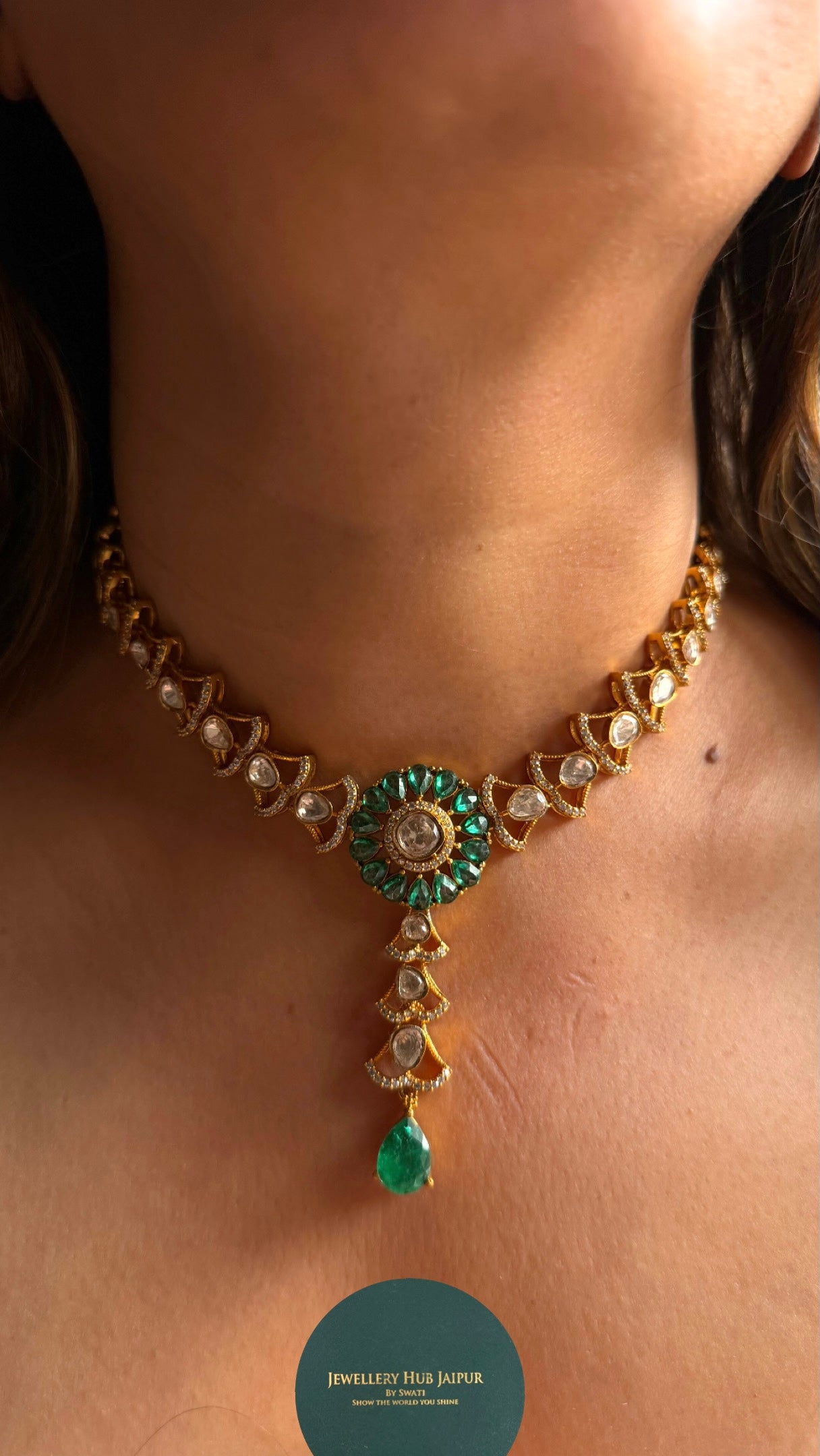 Turquoise floral coctail Necklace
