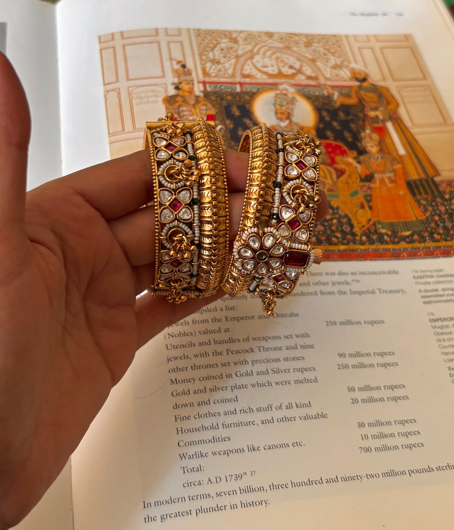 Rajwadi heritage ruby bangles