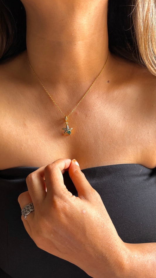 Gold-Tone Starfish/Sea Star Pendant Necklace