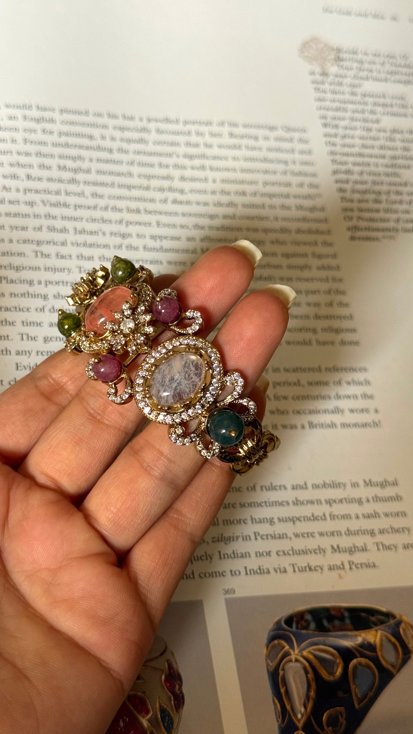 Sabyasachi inspired natural stone bracelet