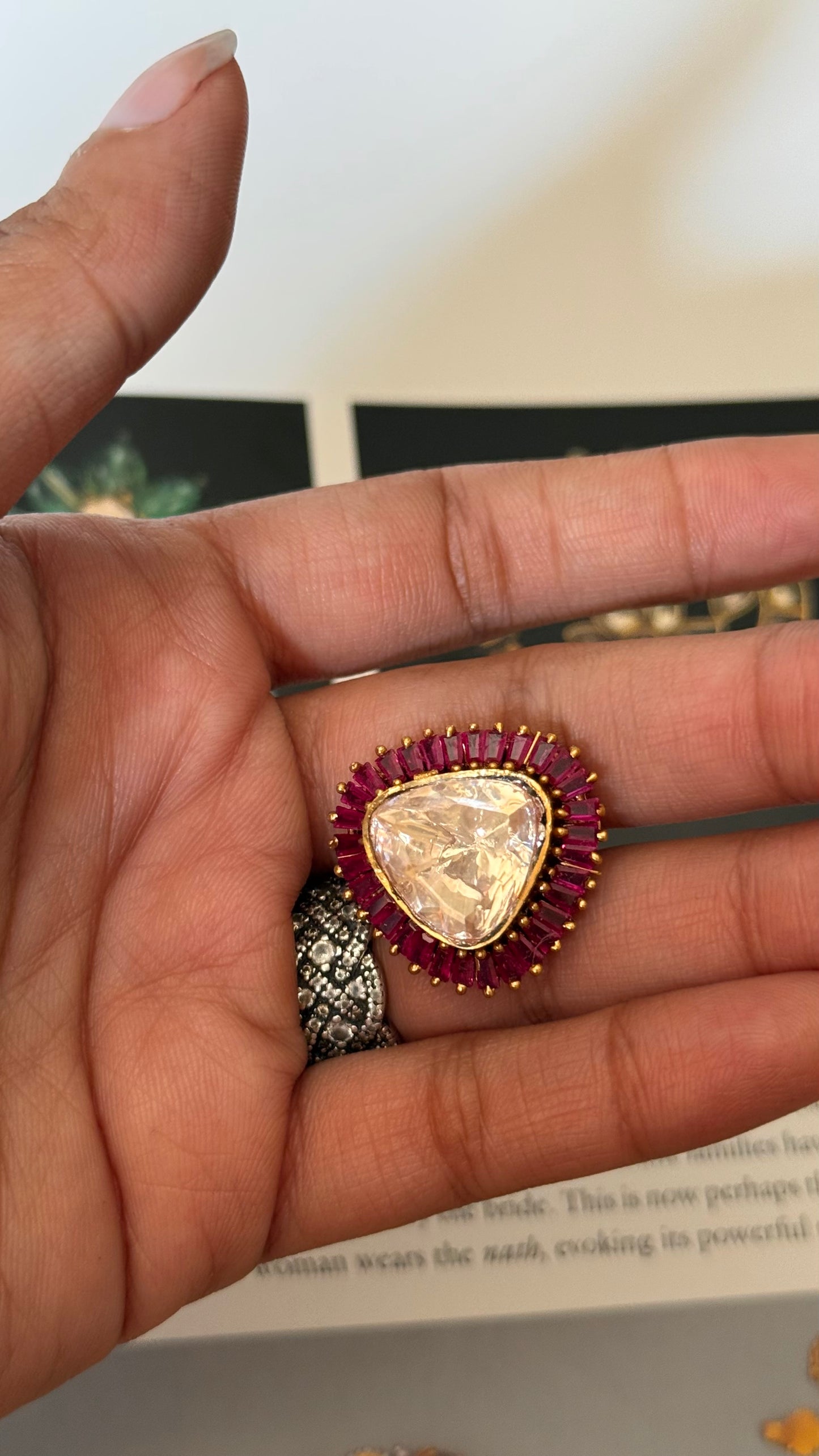 Ruby uncut polki takkar work ring
