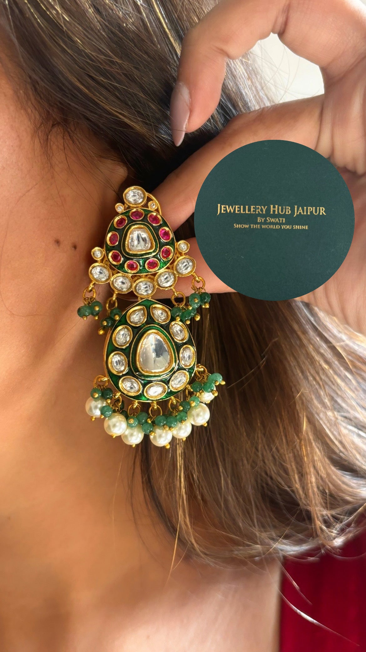 Bridal Asia inspired Chandi polki necklace