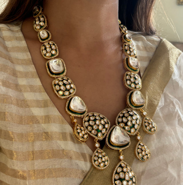 Uncut polki Maharani necklace