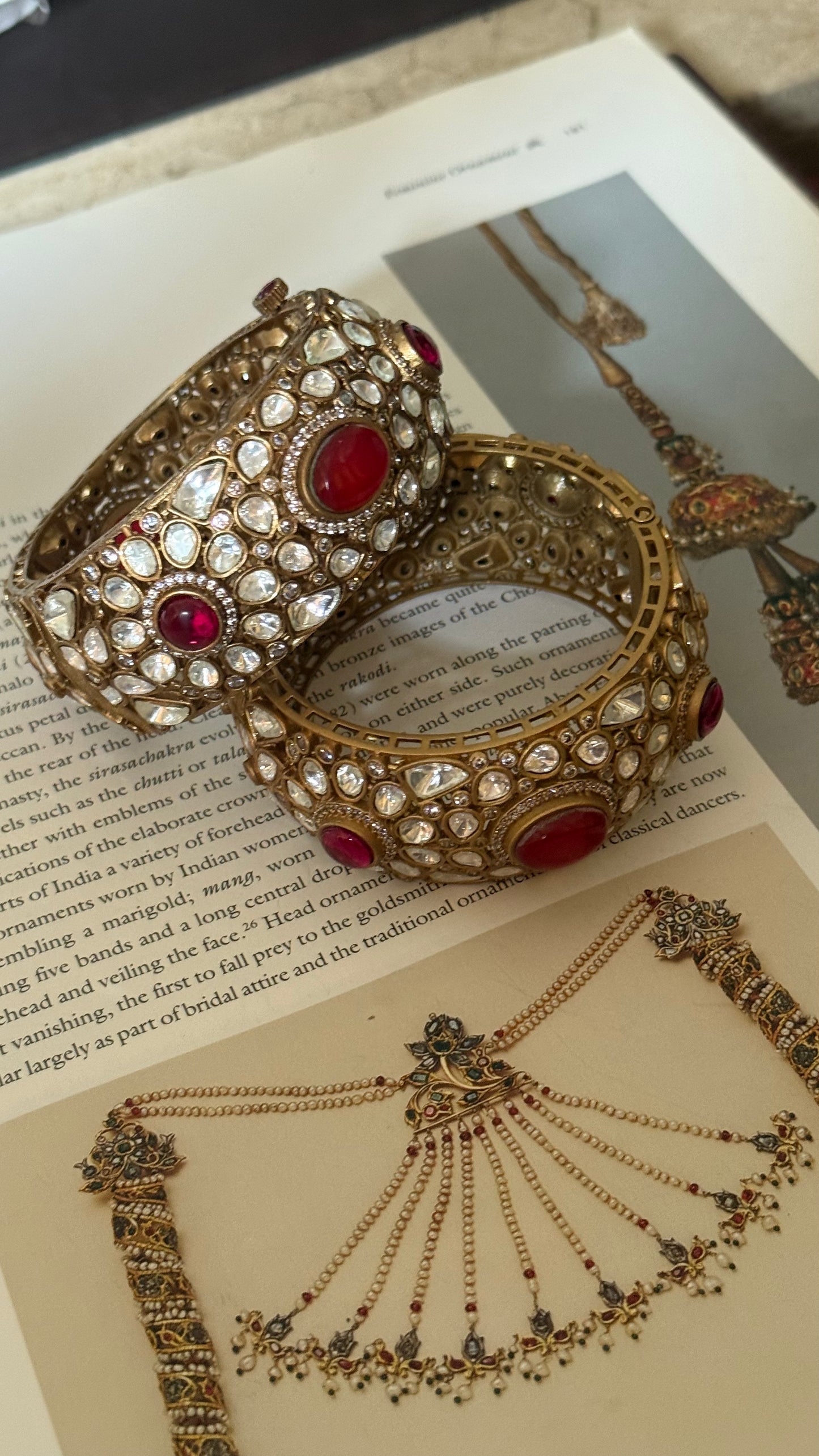 Ruby polki bangles