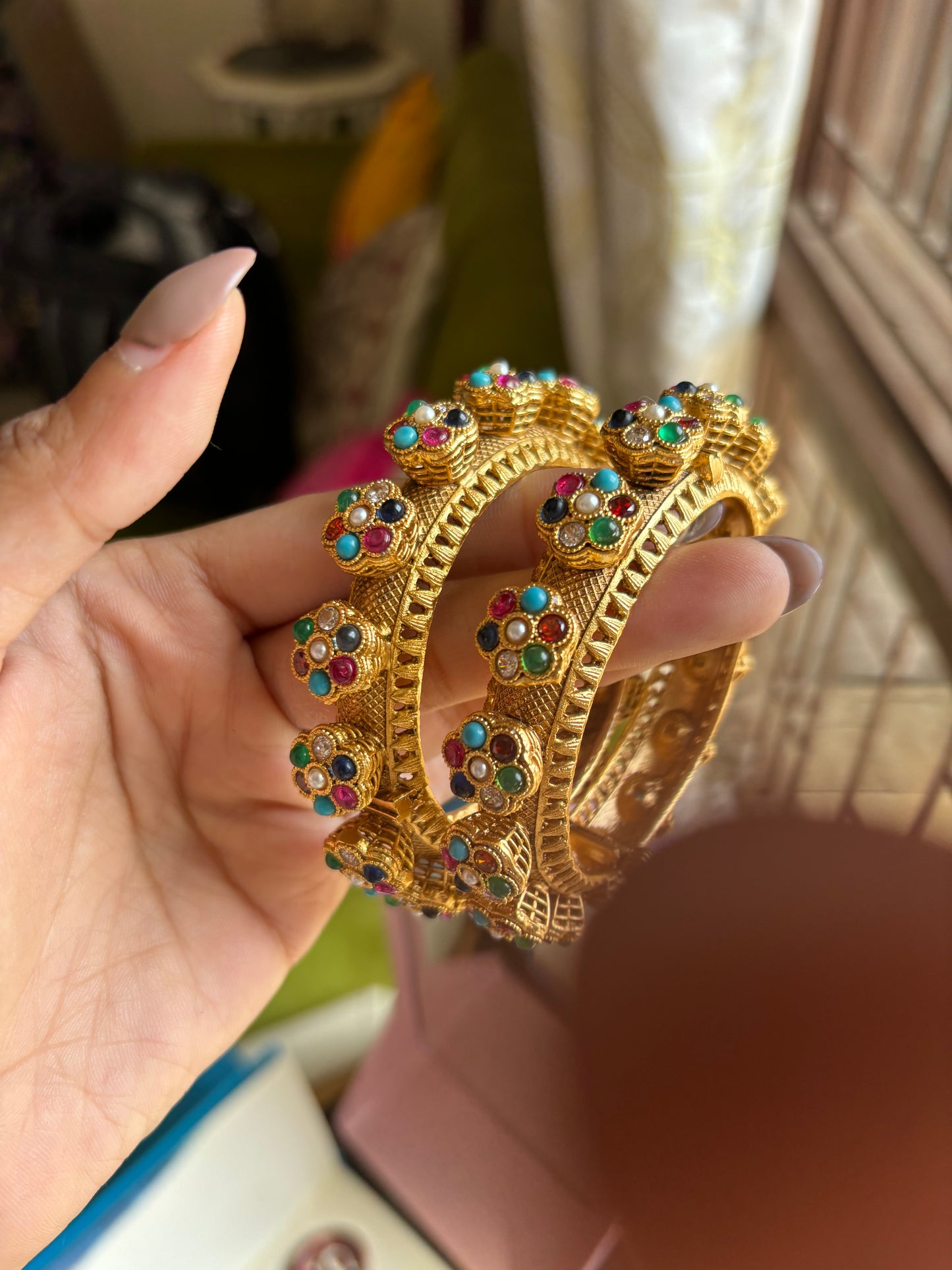 Navratna rajwada openable bangles
