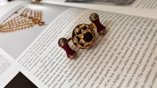 ruby double finger ring